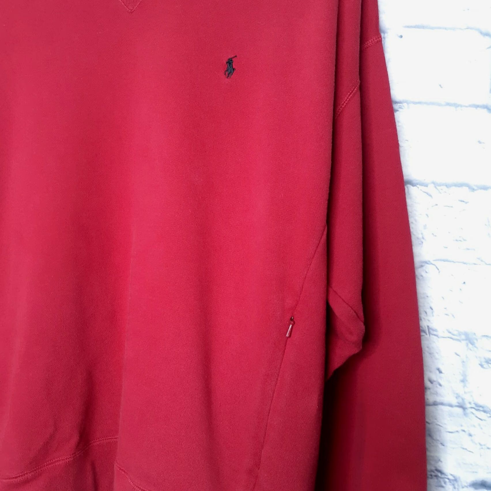 Ralph Lauren VINTAGE Ralph Lauren Golf Sweatshirt Pullover Mens L Red Zip Pockets Logo Casual Golf Size US L / EU 52-54 / 3 - 3 Thumbnail
