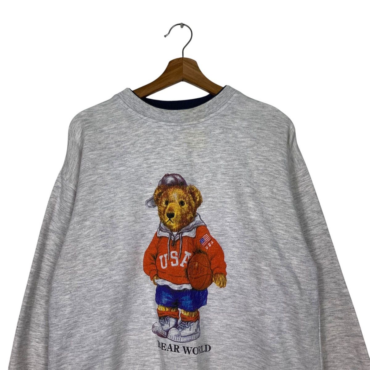 Japanese Brand BEAR WORLD Graphics Printed Crewneck Sweatshirt #2046-C89 Size US M / EU 48-50 / 2 - 2 Thumbnail