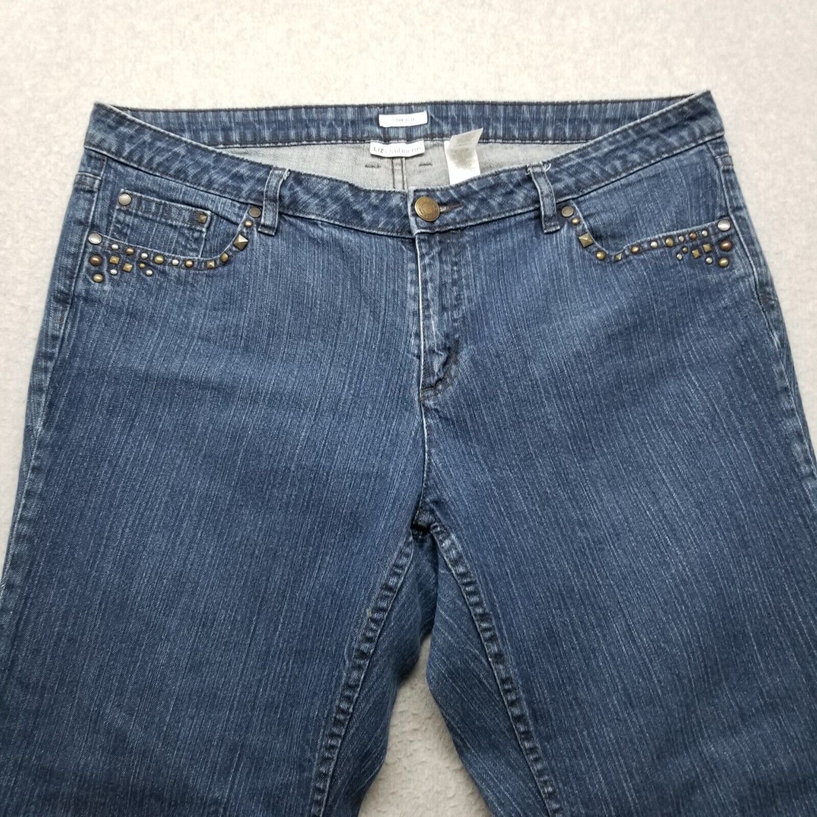 Other Liz Claiborne Jeans Womens 16 Denim Flared 38x31 Stretch Size 38" / US 16 / IT 52 - 4 Thumbnail