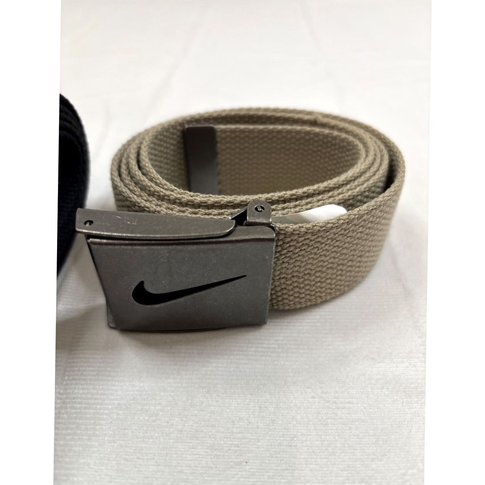 Nike VINTAGE Nike Belt Canvas Blue White Beige Mens Adjustable 1.5” Buckle Golf Belt Set Of 3 Size ONE SIZE - 3 Thumbnail