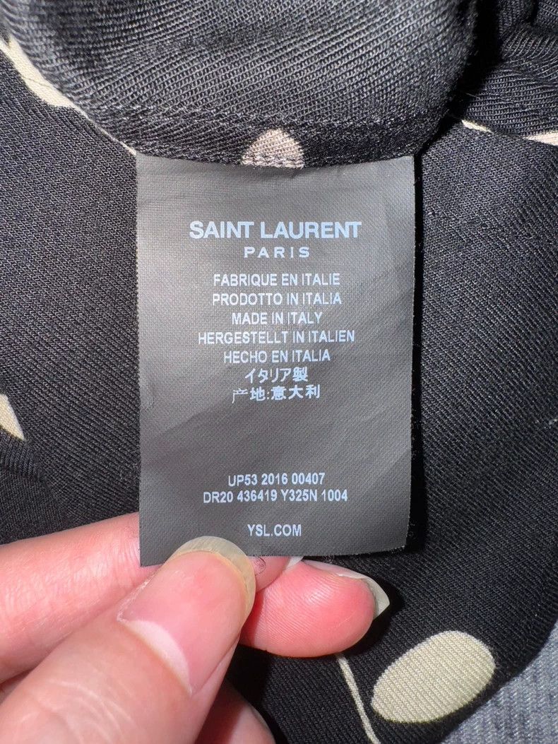 Saint Laurent Paris Saint Laurent Paris 16 FW black and white silk court cat's Size US S / EU 44-46 / 1 - 8 Thumbnail