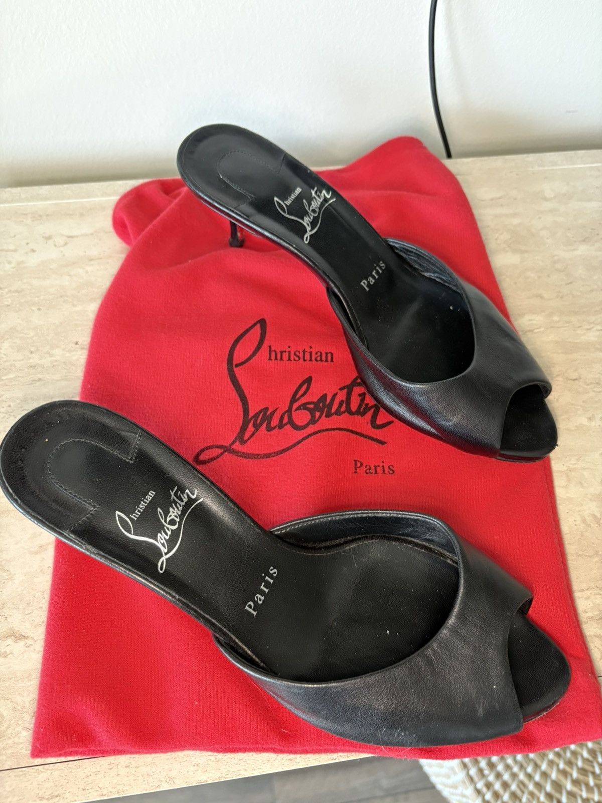 Christian Louboutin Christian Louboutin Leather Mule Size US 7 / IT 37 - 5 Thumbnail