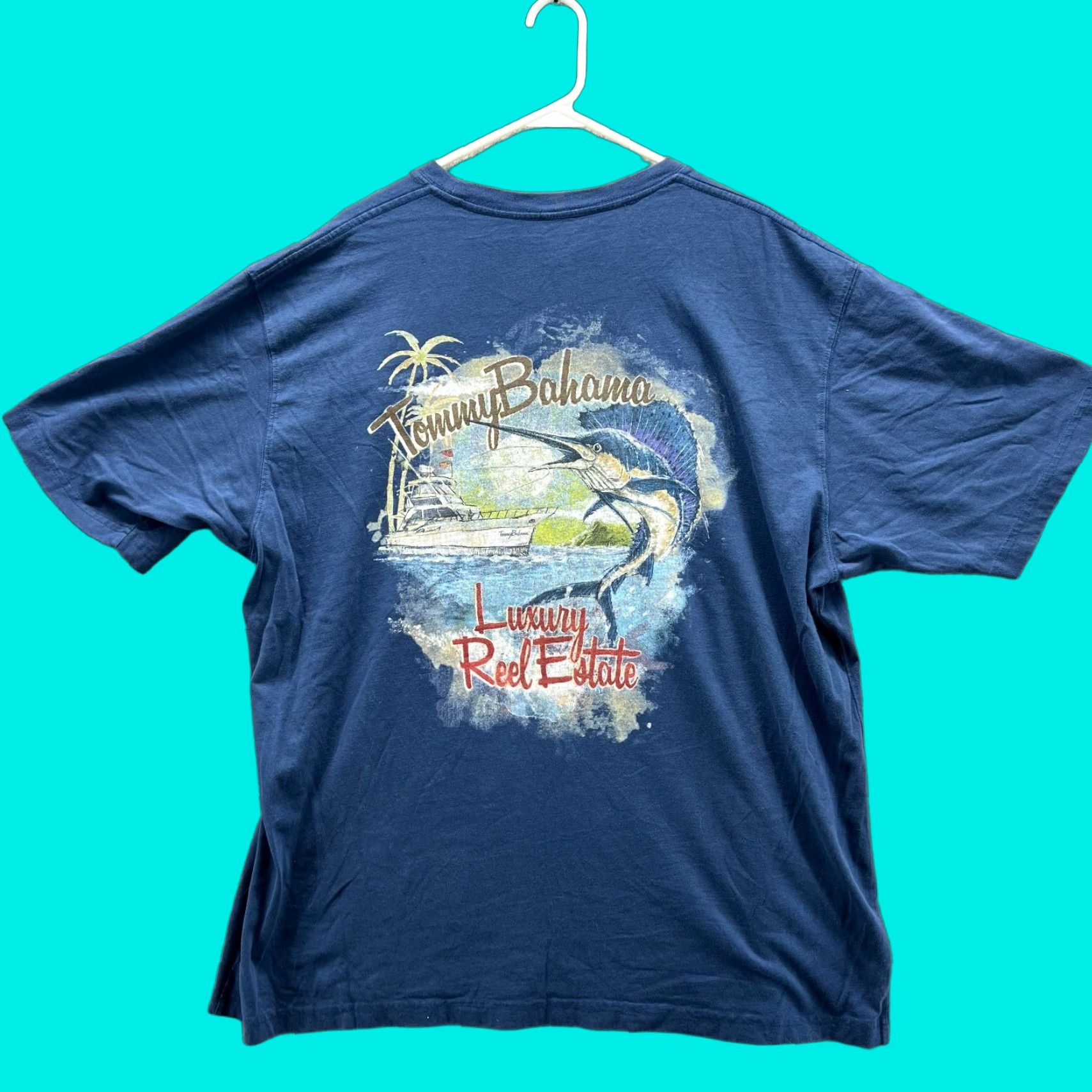 Tommy Bahama Tommy Bahama Shirt Men XXL Adult Blue Navy Casual Tee Crewneck Relax Floral Shirt Size US XXL / EU 58 / 5 - 1 Thumbnail