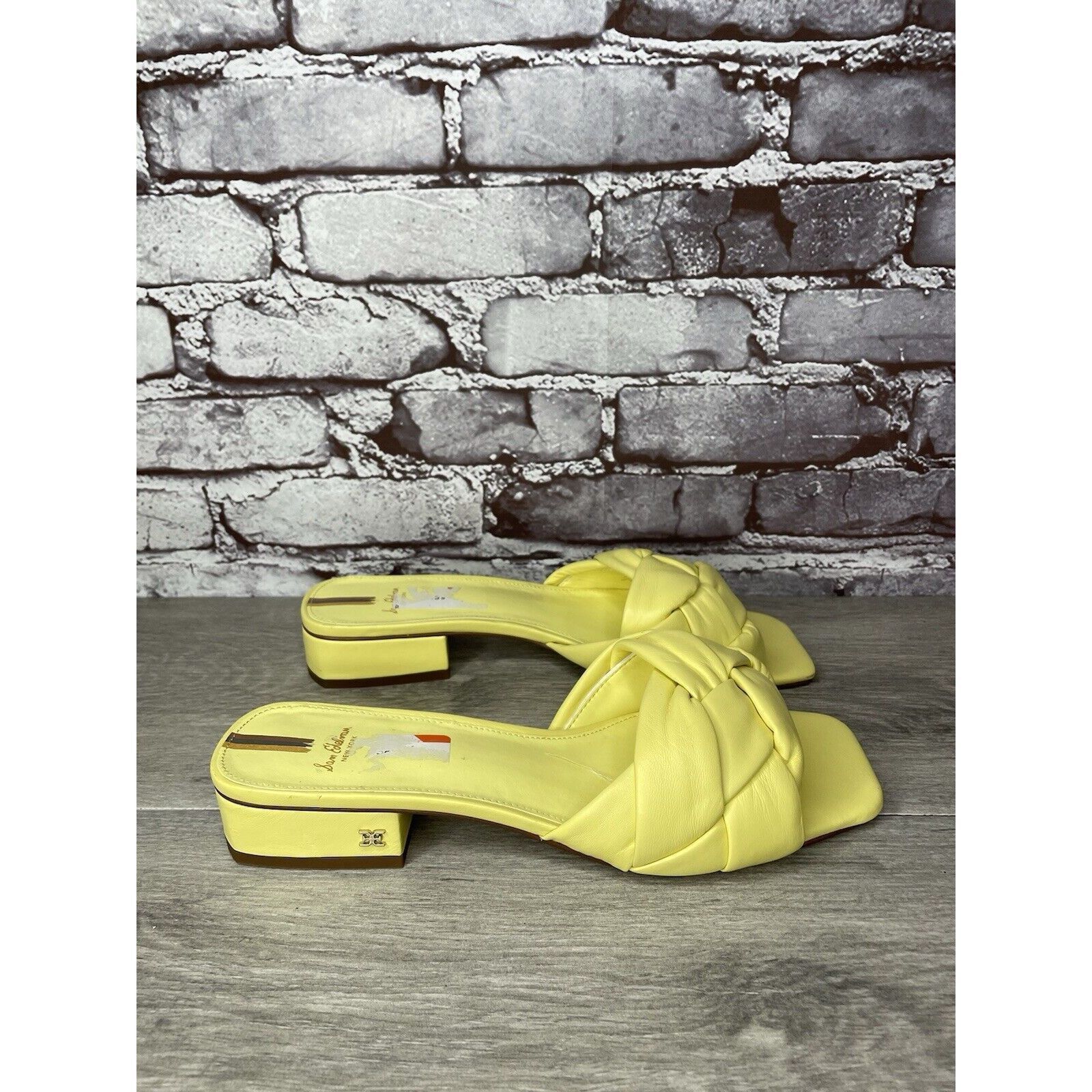 Sam Edelman Sam Edelman Dawson Yellow Knot Leather Slides Heel Sandals W Size US 10 / IT 40 - 9 Thumbnail