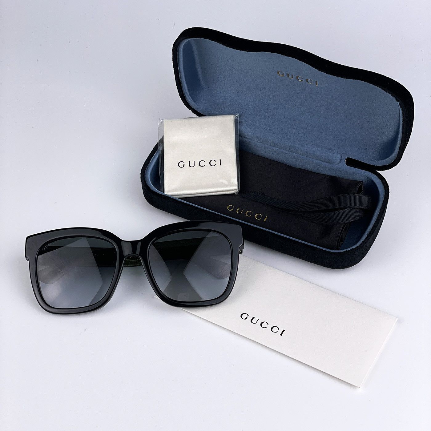 Gucci NEW GUCCI GG0034SN 002 Black Grey Gradient Women Sunglasses Size ONE SIZE - 10 Thumbnail