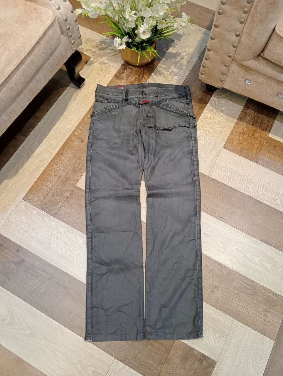 Marithe + Francois Girbaud LE JEAN DE MARITHE FRANCOIS GIRBAUD STRETCH DENIM PANTS Size US 34 / EU 50 - 1 Thumbnail