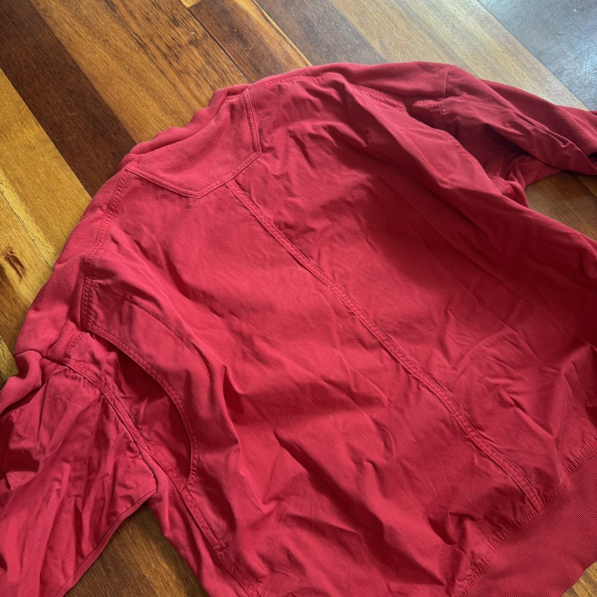 Juun.J Red French Terry Cotton Sweatshirt Size US M / EU 48-50 / 2 - 3 Thumbnail