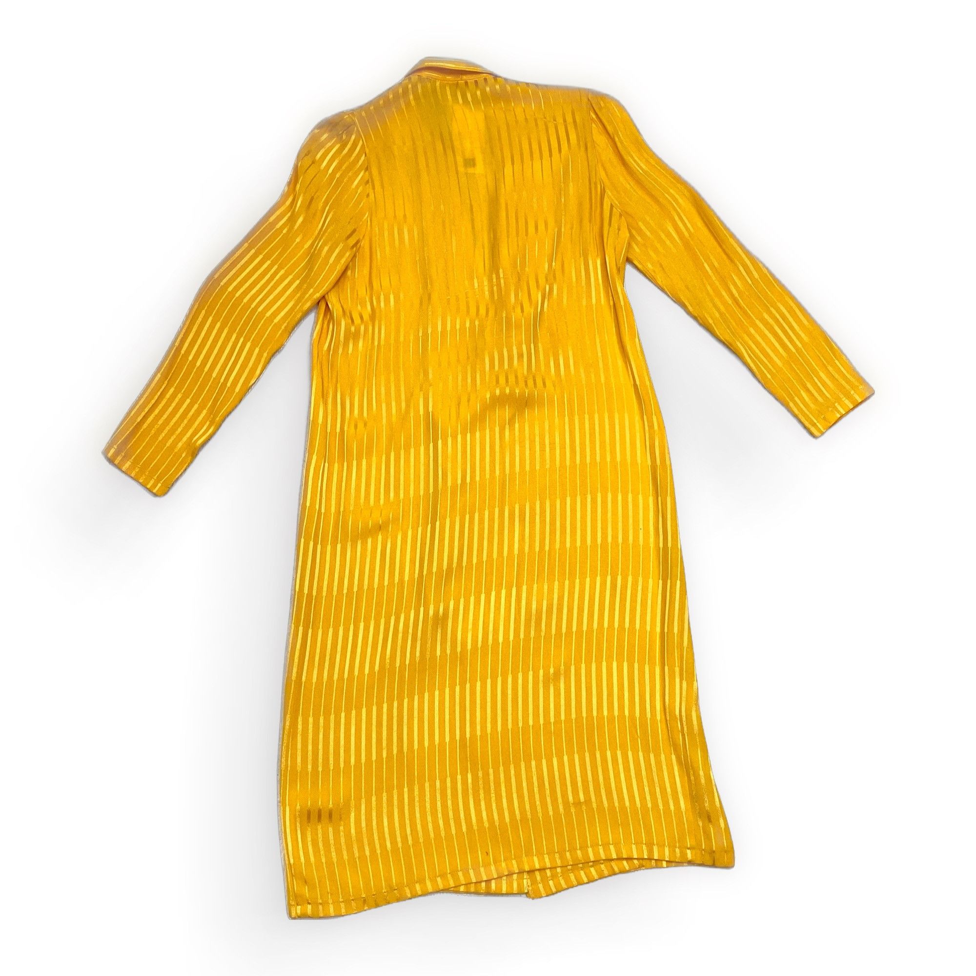 Vintage XL | Gold Pinstripe Button Up Dress Size XL / US 12-14 / IT 48-50 - 2 Thumbnail