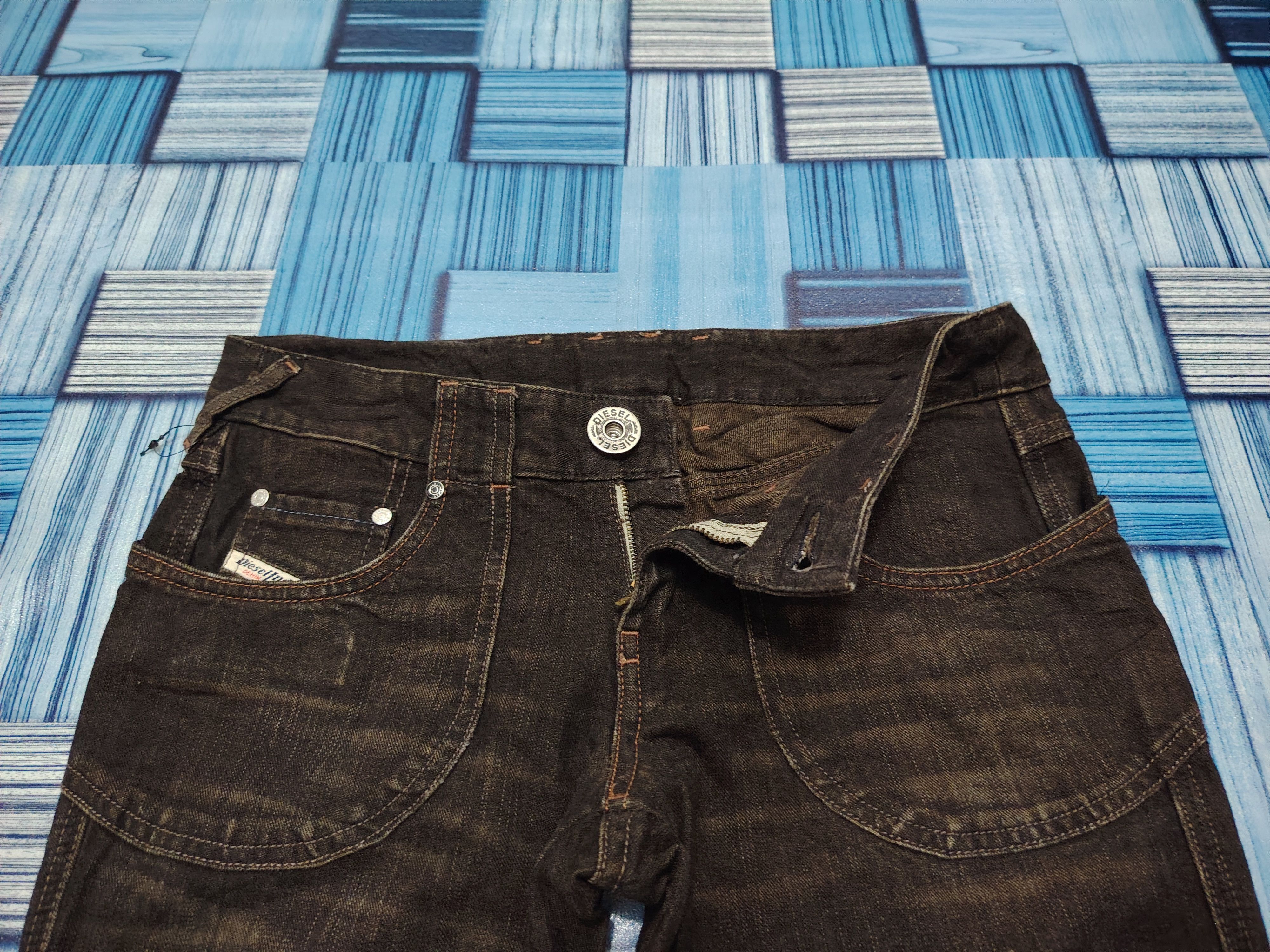 Diesel 💥Insane 90s Diesel Industry Flared Jeans Size 28" / US 6 / IT 42 - 8 Thumbnail