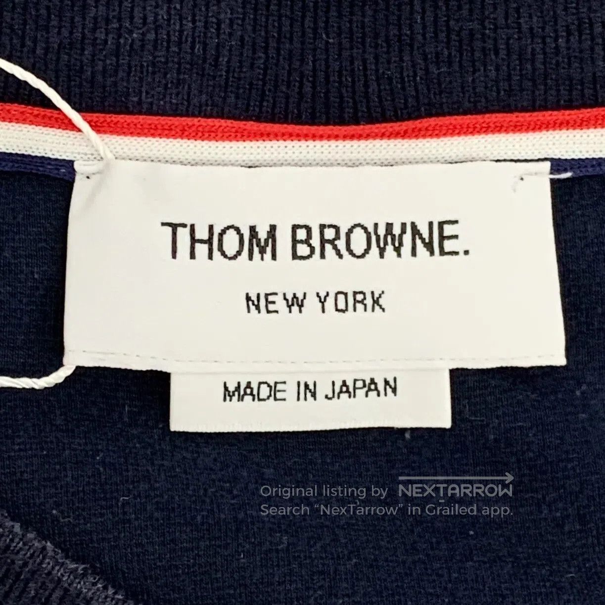 Thom Browne Thom Browne Navy Classic Four-Stripe Cotton Crewneck Short Size US L / EU 52-54 / 3 - 6 Thumbnail