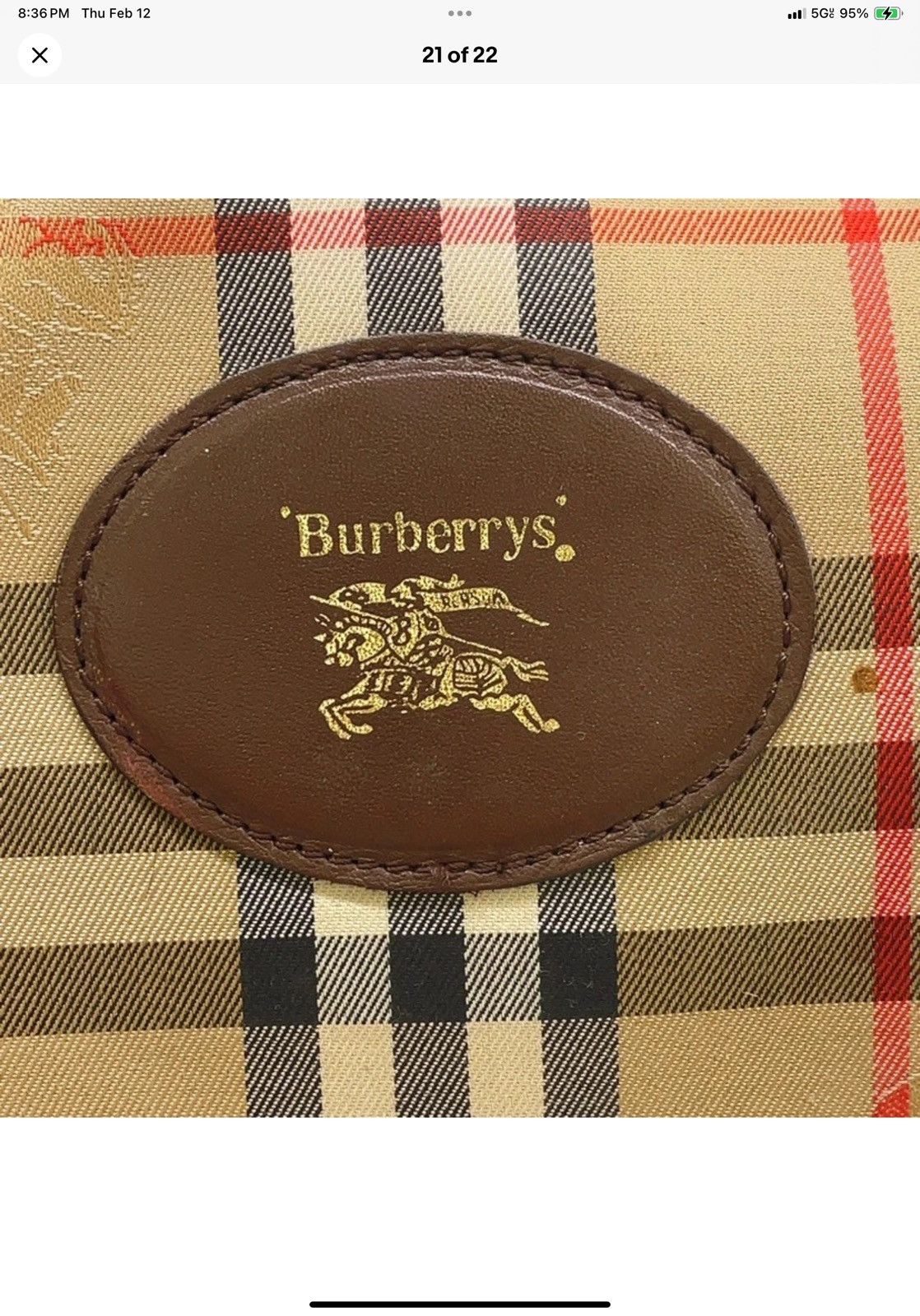 Burberry 🧳🧳🧳Vintage BURBERRY🧳🧳🧳!!! Boston style bag 45 Nova Check Size ONE SIZE - 19 Thumbnail