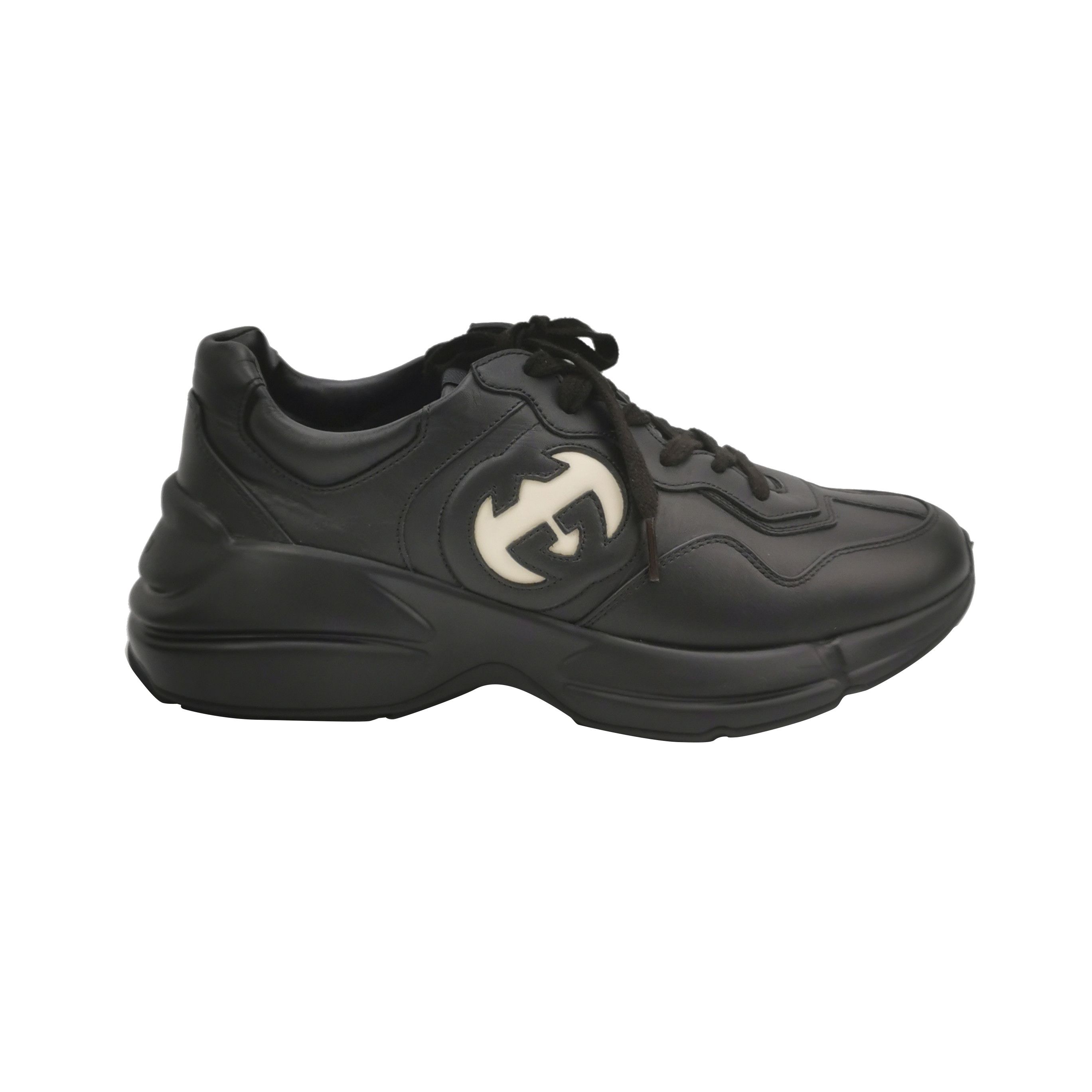 Gucci Gucci Rhyton Logo Leather Sneakers 41.5 Size US 8 / EU 41 - 1 Thumbnail
