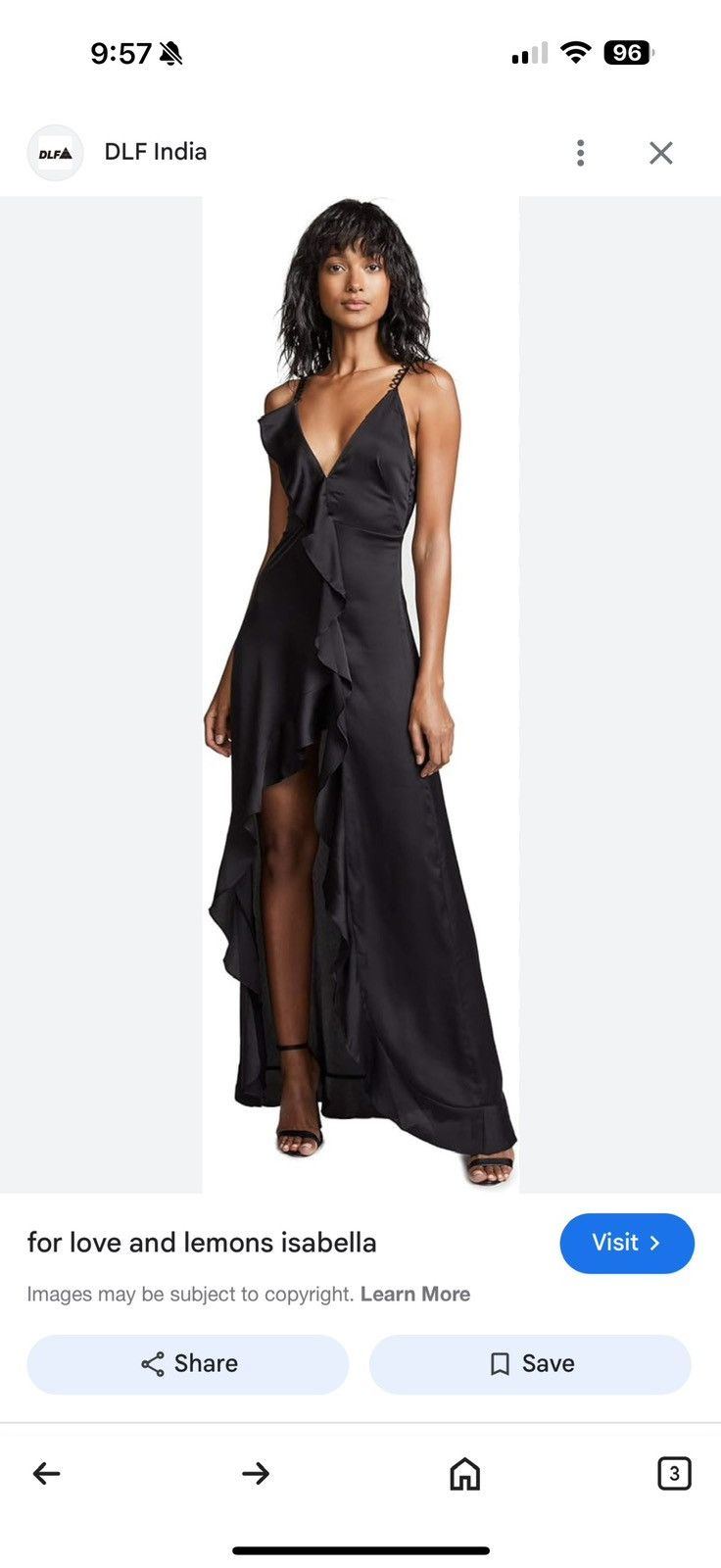 For Love & Lemons For Love & Lemons Isabella Ruffle Maxi wedding guest dress Size XS / US 0-2 / IT 36-38 - 2 Thumbnail