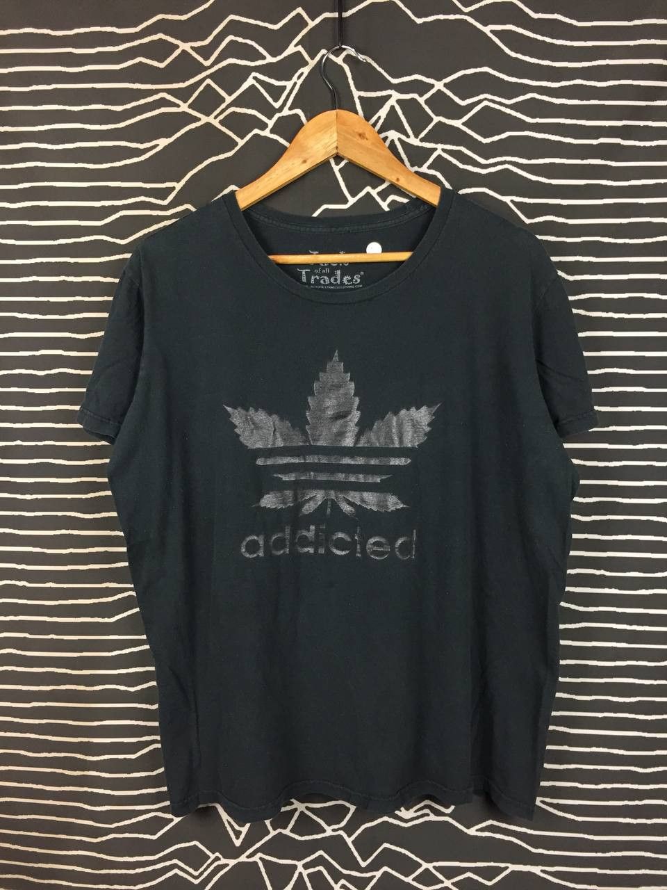 Vintage Jack Of All Trades Addicted Cannabis Logo Parody Tee Size L Size US L / EU 52-54 / 3 - 1 Thumbnail