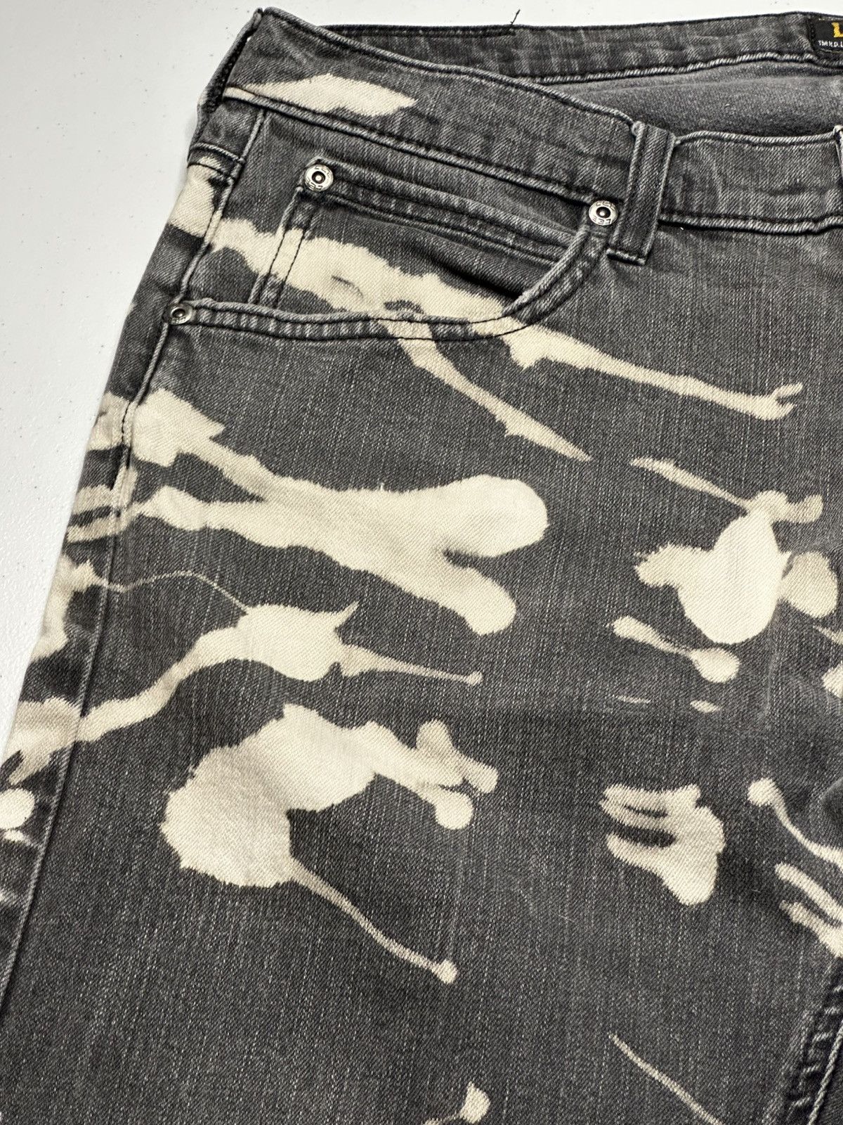 Vintage Vintage Y2K Lees Bleach Splatter dark denim jeans Size US 34 / EU 50 - 8 Thumbnail