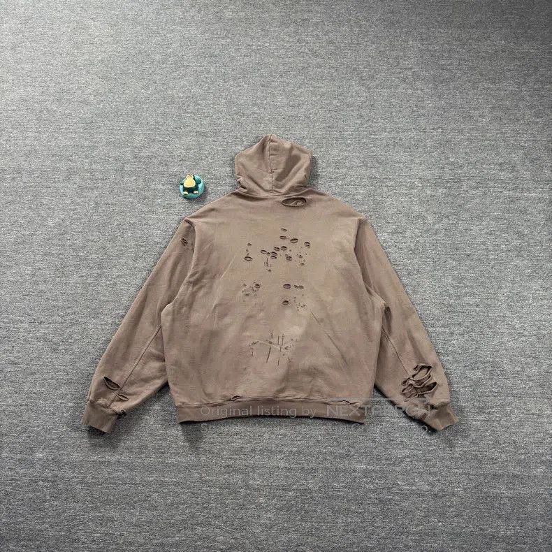 Balenciaga Balenciaga Distressed Beige Sweatshirt M. Size US M / EU 48-50 / 2 - 2 Thumbnail