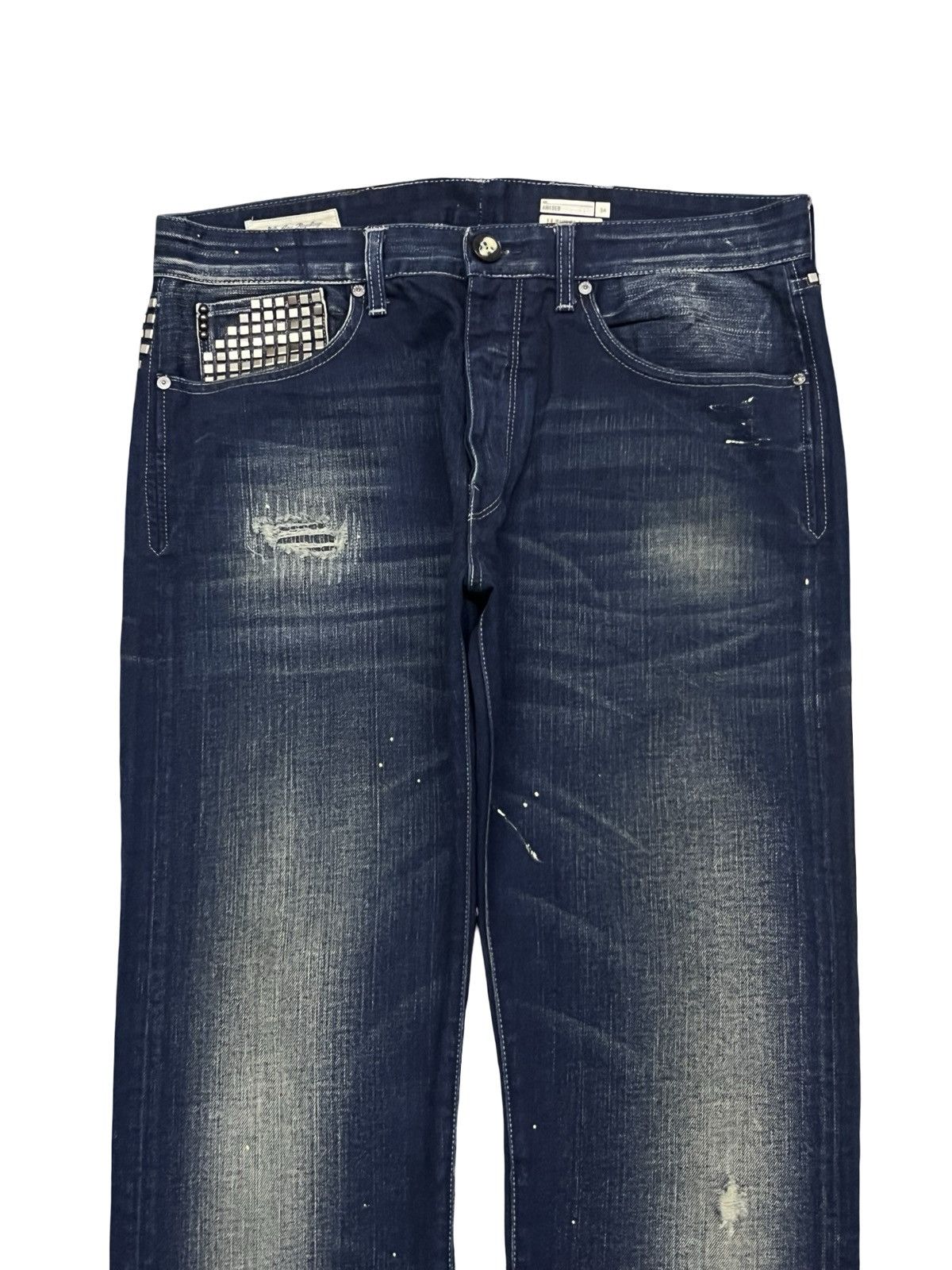Replay Vintage Archive Replay AMEDEO “Studded”Y2K Italian Denim W35 Size US 35 - 4 Thumbnail
