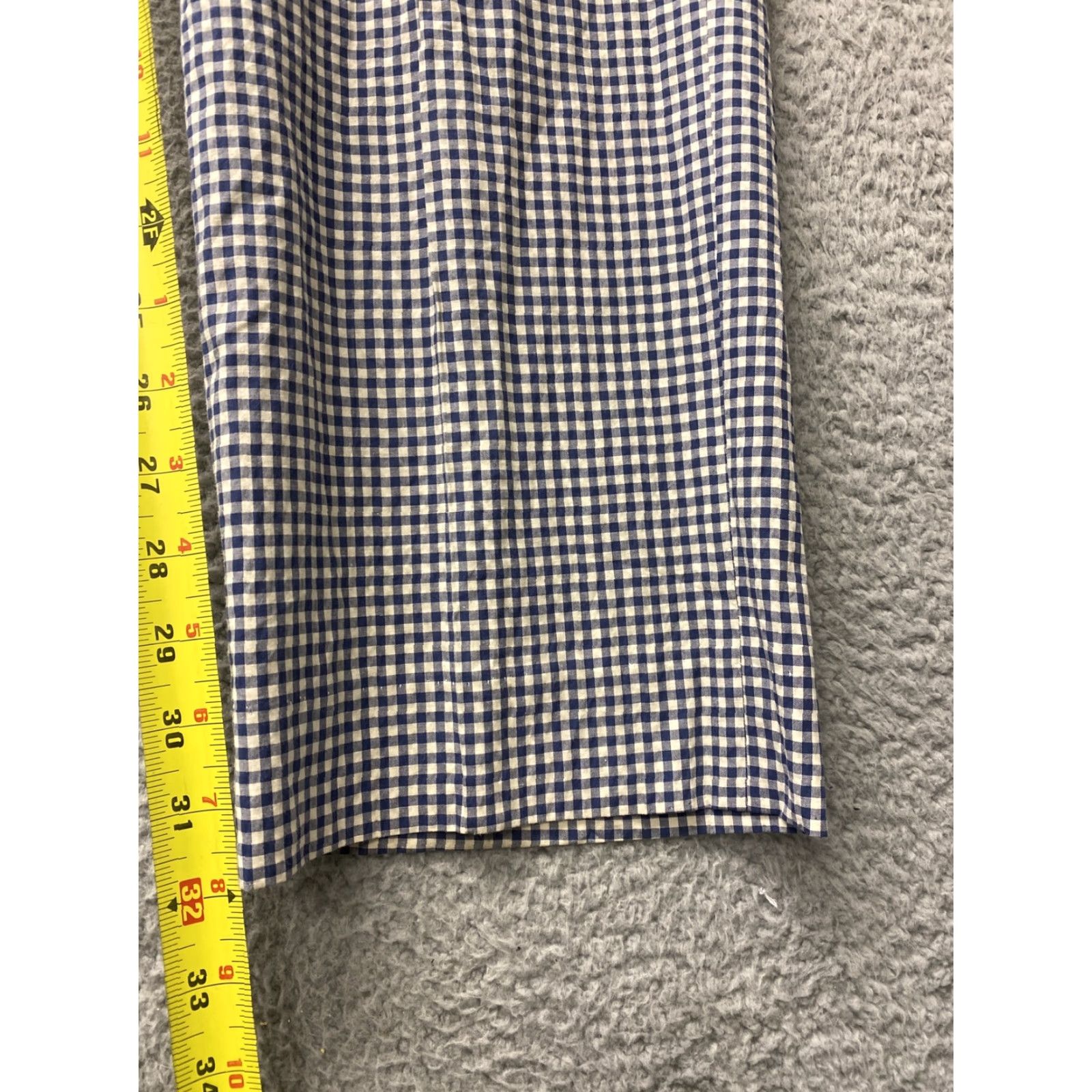 Tommy Hilfiger VINTAGE Tommy Hilfiger Pants Men Size 36 x 32 Check Cotton Chino Straight Spring Summer Beige Navy Size US 36 / EU 52 - 4 Thumbnail