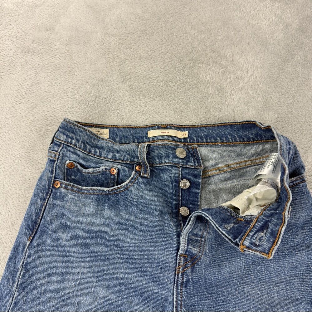 Levi's Levi's Women's Size 27x 26 Wedgie Button Fly Blue Denim Jea Size 27" / US 4 / IT 40 - 7 Thumbnail