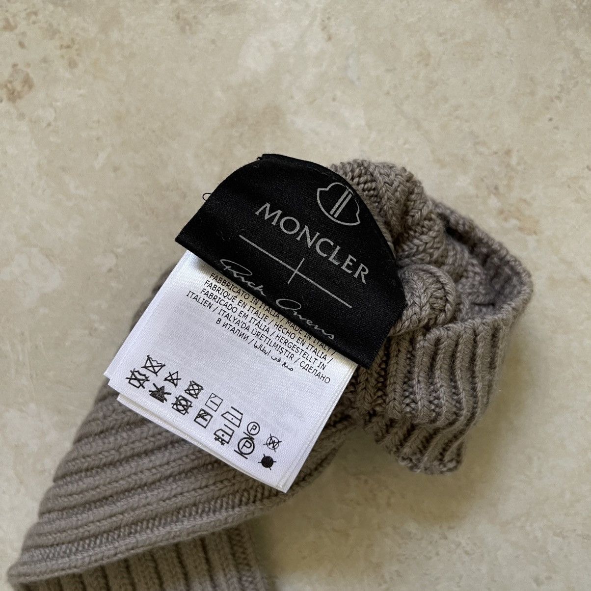Moncler × Rick Owens MONCLER + RICK OWENS Thigh High Stocking in Dust Size ONE SIZE - 8 Thumbnail