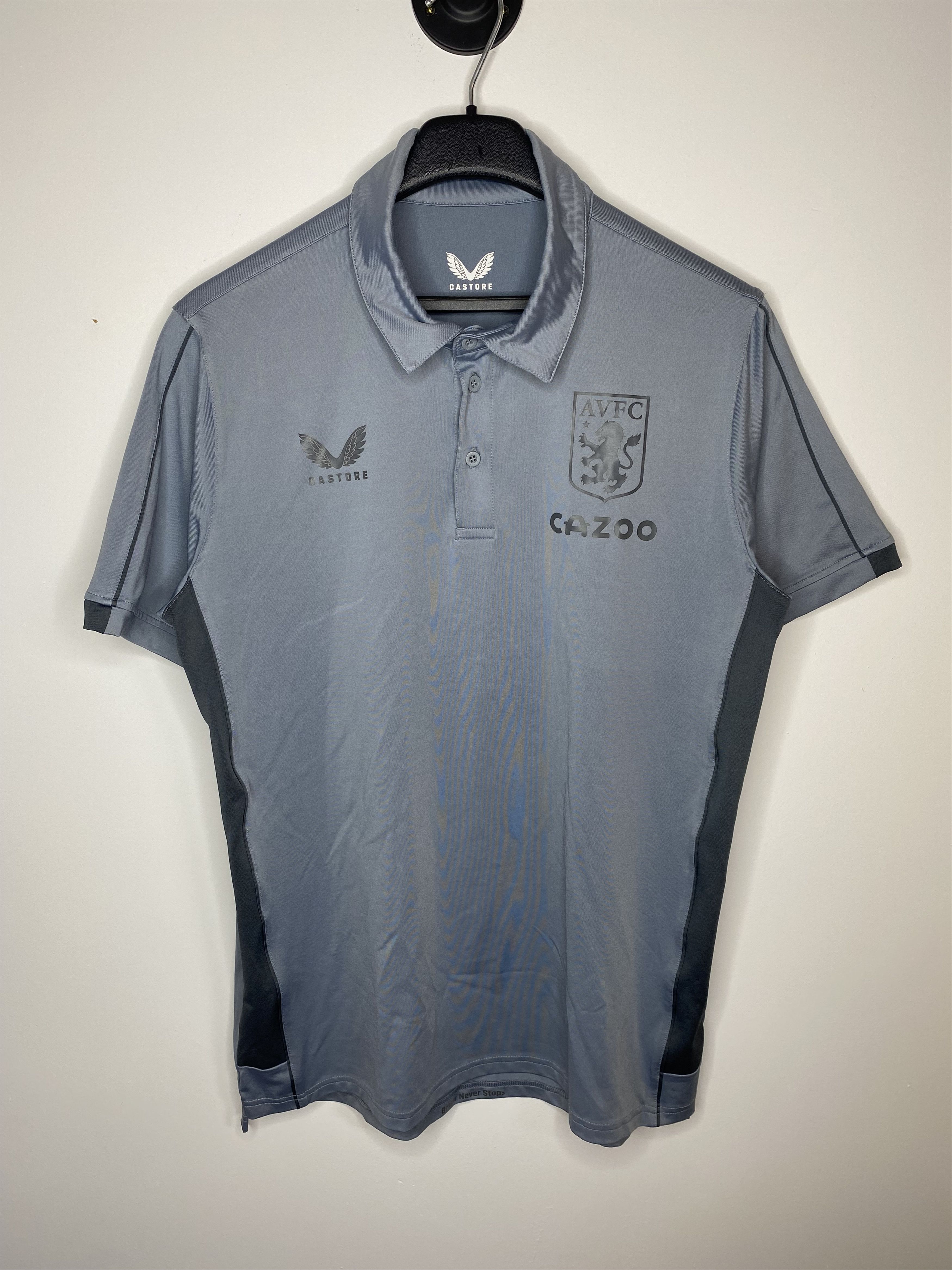 Castore ASTON VILLA 2022 TRAINING POLO FOOTBALL SHIRT SOCCER JERSEY Size US L / EU 52-54 / 3 - 1 Thumbnail