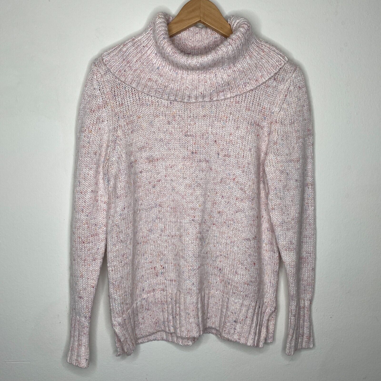 Loft Loft Pink Multi Pastel Shimmery Long Sleeve Cowl Sweater M Size M / US 6-8 / IT 42-44 - 1 Thumbnail