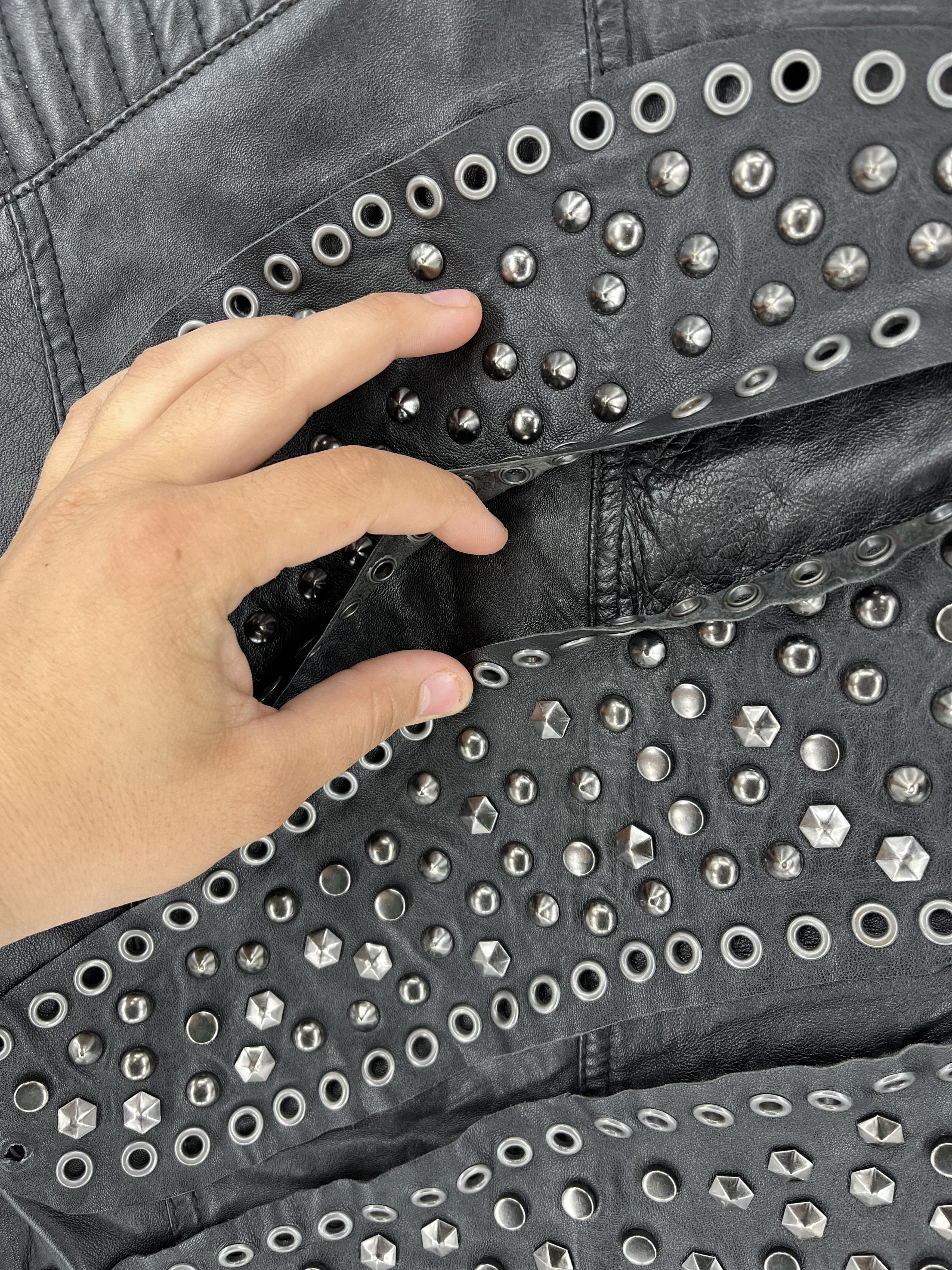 Leather Mango Black Leather Biker Jacket Racing Moto HONDA BMW Size S / US 4 / IT 40 - 15 Thumbnail