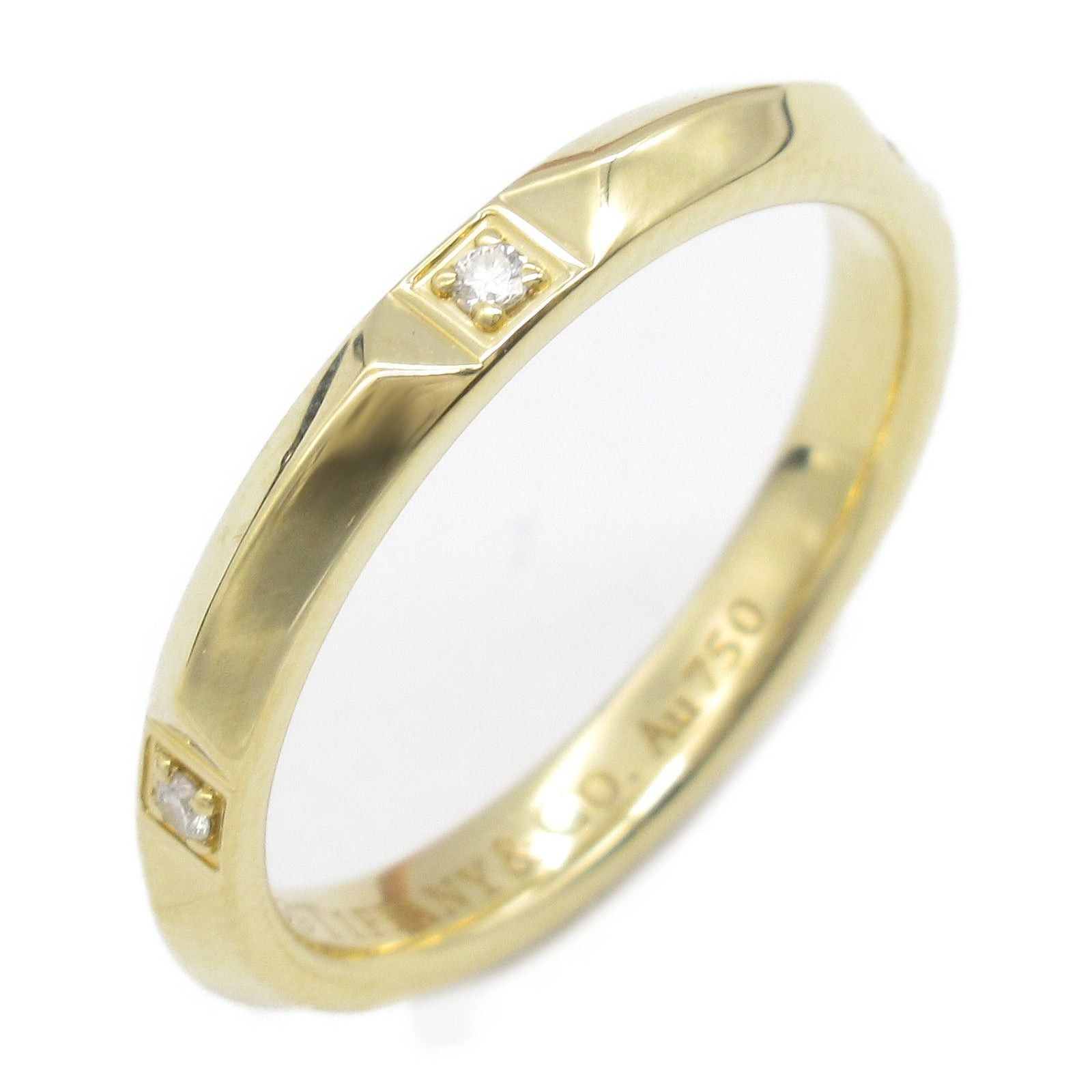 Tiffany & Co. Tiffany Co True Band Ring K18 (Yellow Gold) Diamond Clear Size ONE SIZE - 1 Thumbnail