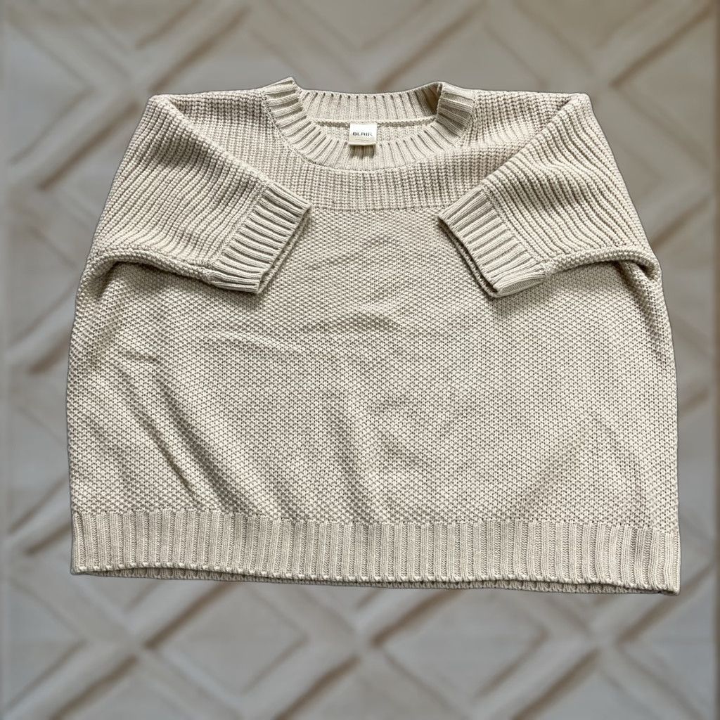 Blair VINTAGE Blair Waffle Knit Sweater Pullover Women's XL Short Sleeve Brown Casual Fall Summer Winter Size XL / US 12-14 / IT 48-50 - 1 Thumbnail