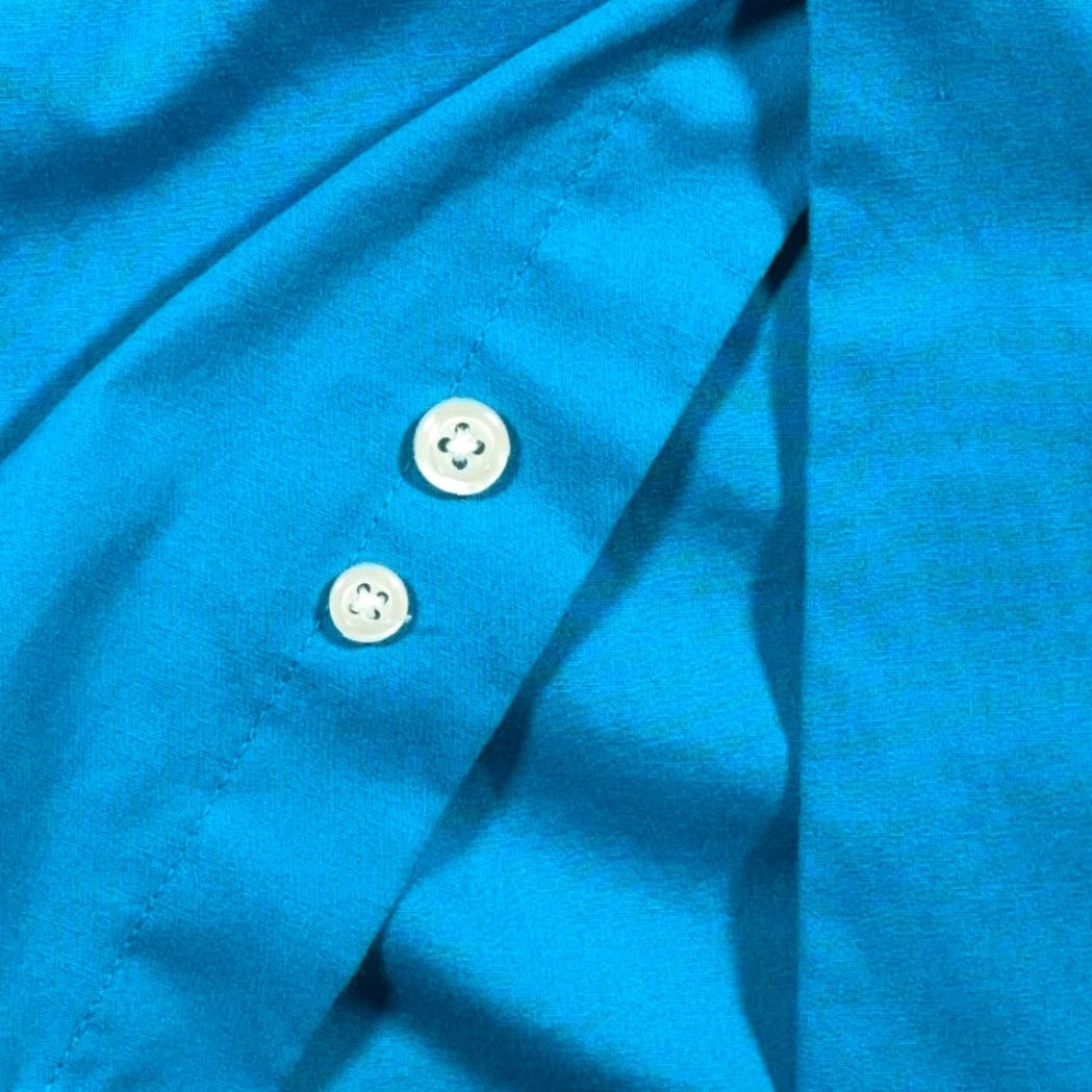 Alexander Julian VINTAGE Alexander Julian Colours Shirt Adult MEDIUM Blue Dress 90s Preppy Button-Up Long Sleeve Mens Size 40R - 6 Thumbnail