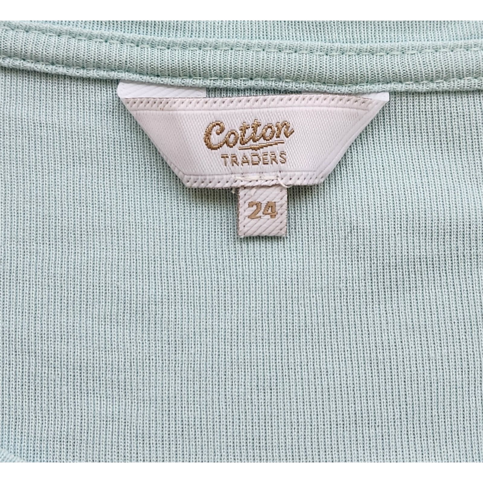 Cotton Traders Cotton Traders Light Blue V Neck Top 24UK 2X Plus Size XXL / US 16-18 / IT 52-54 - 4 Thumbnail