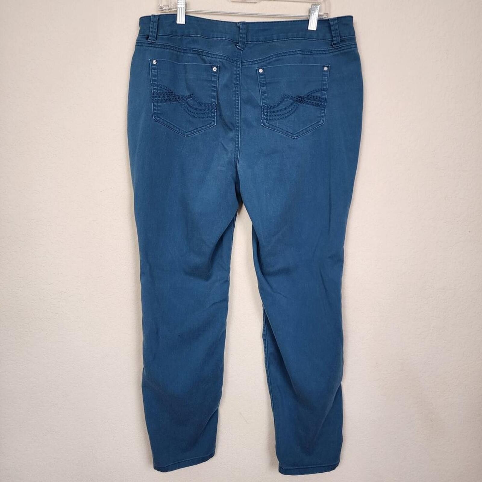 Other Blue Stretchy Size 14 Skinny Pants Size 34" / US 12 / IT 48 - 2 Thumbnail