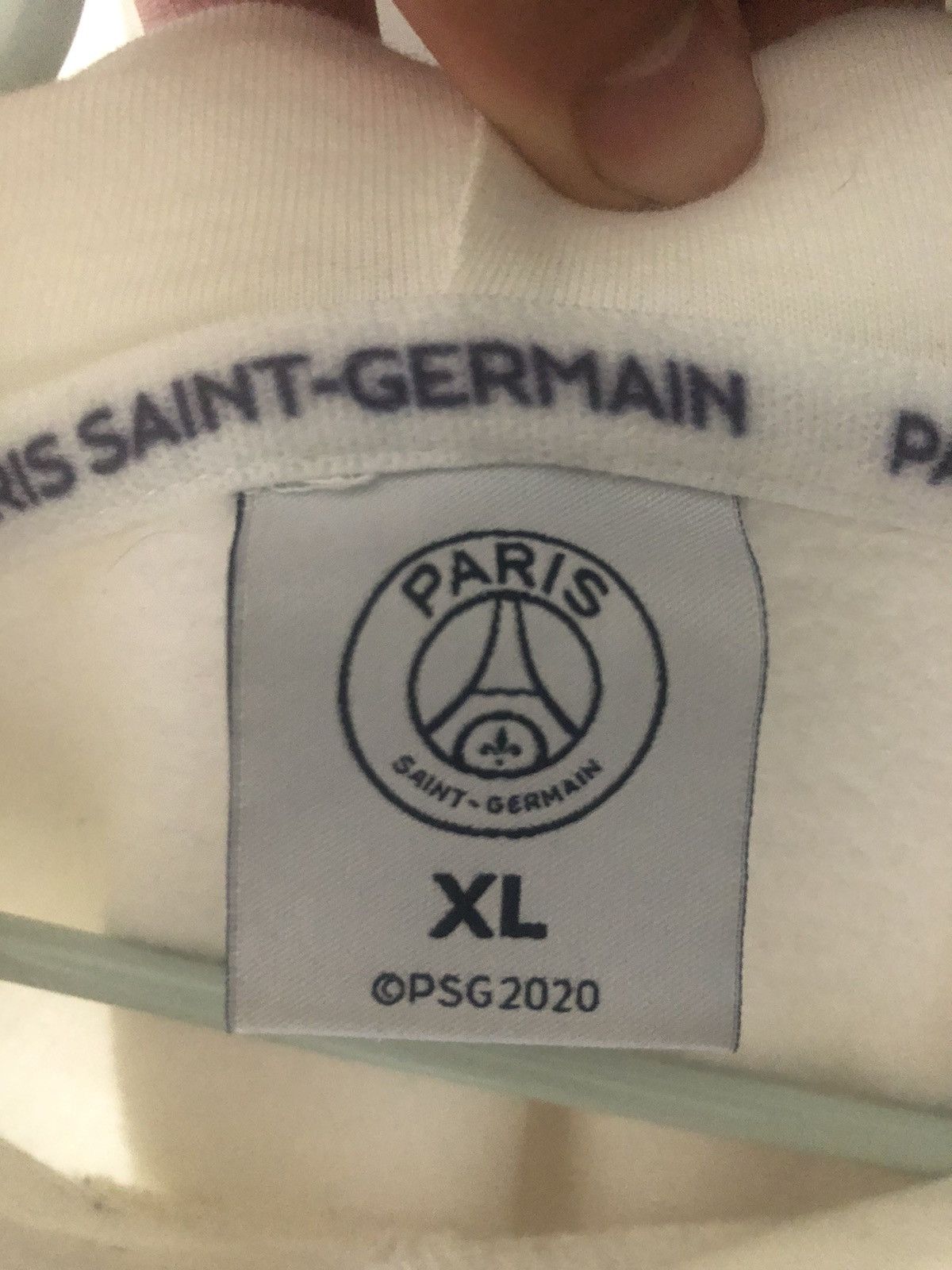 Nike White PSG hoodie Size US XL / EU 56 / 4 - 5 Thumbnail