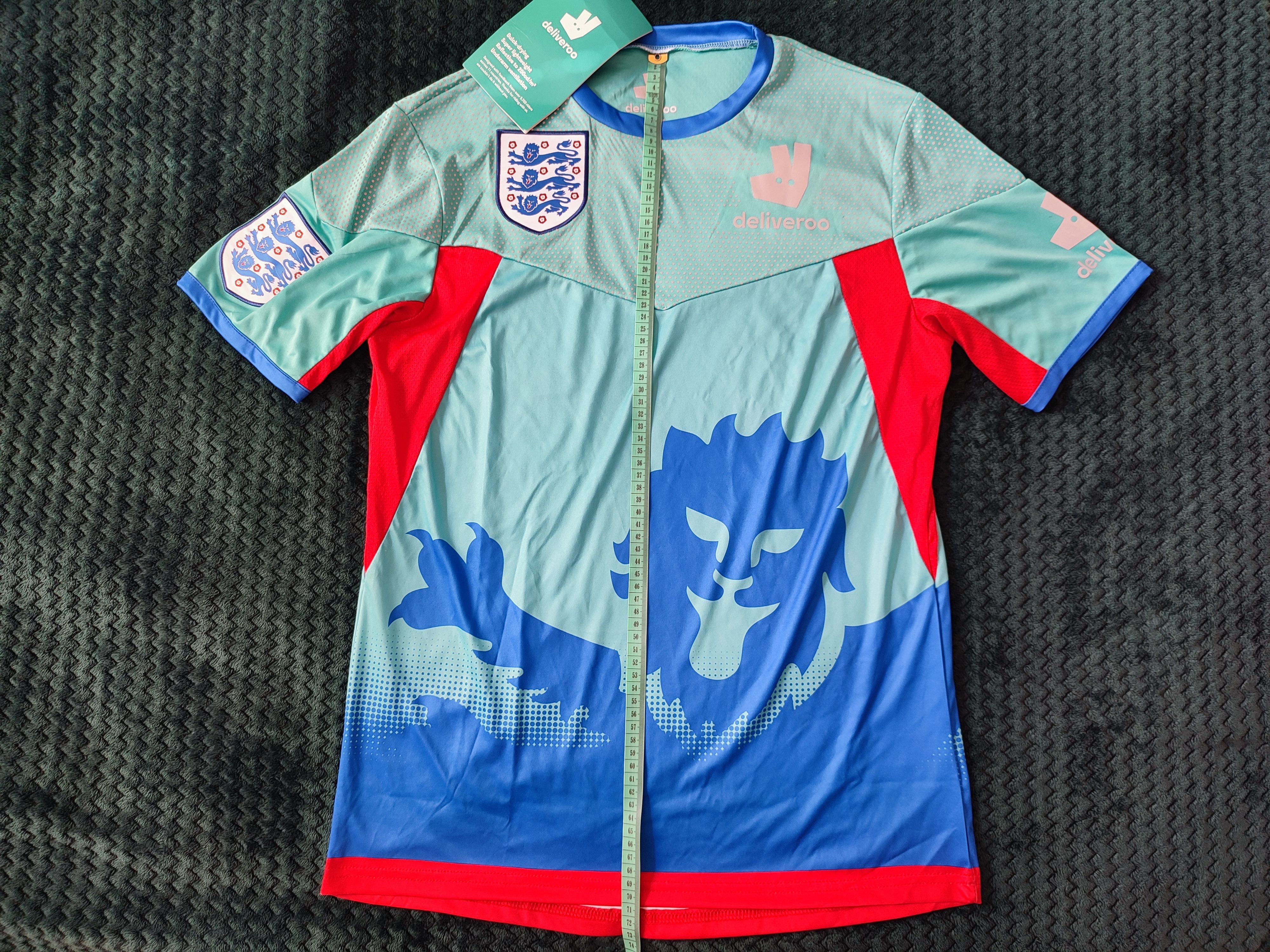 Vintage England Deliveroo Football Shirt Soccer Jersey Size M Size US M / EU 48-50 / 2 - 4 Thumbnail