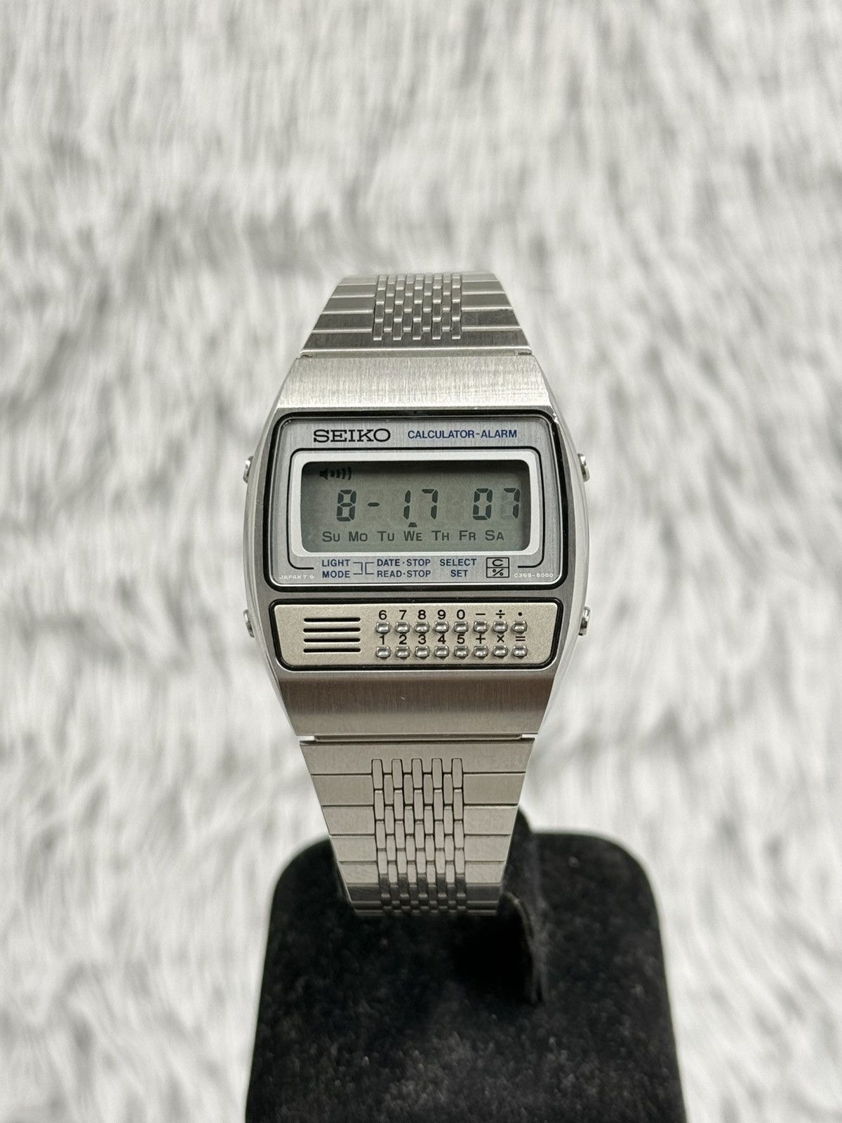 Vintage Seiko Calculator C359-5000 Digital MenS Watch in Grey, Men's