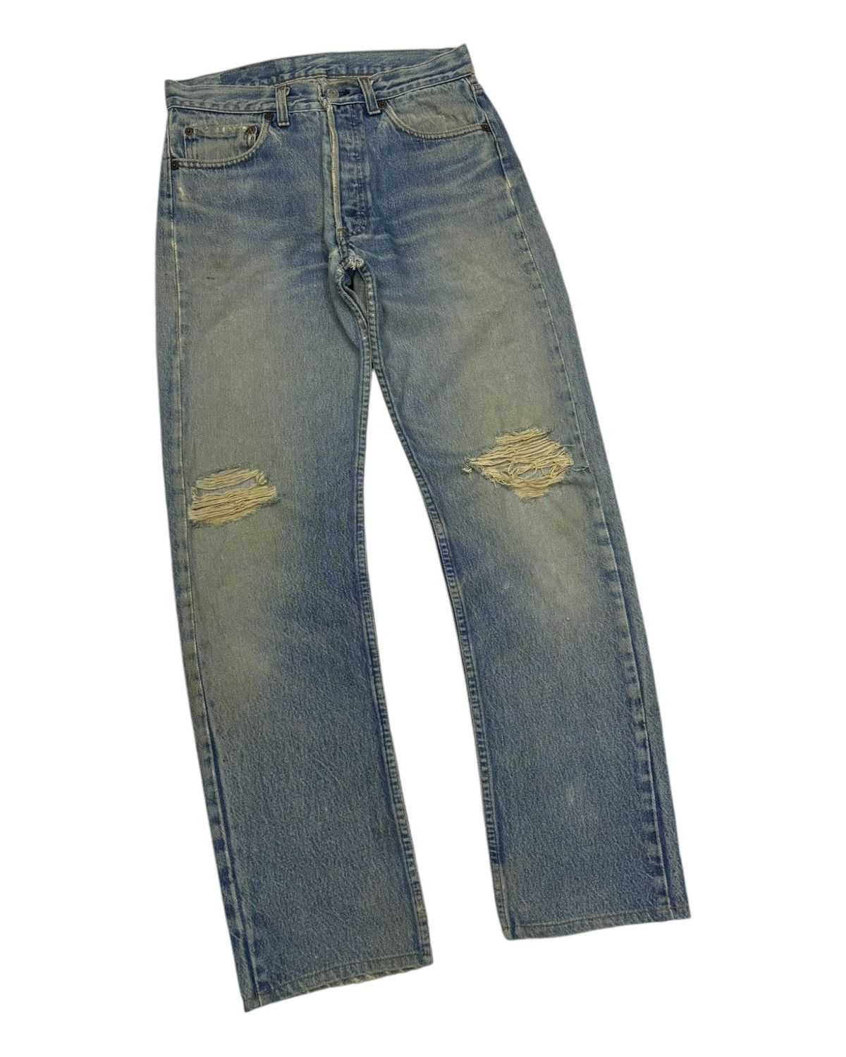 Levi's Vintage Clothing VINTAGE LEVIS 501 NICE FADED DISTRESSED DENIM JEANS Size US 29 - 5 Thumbnail