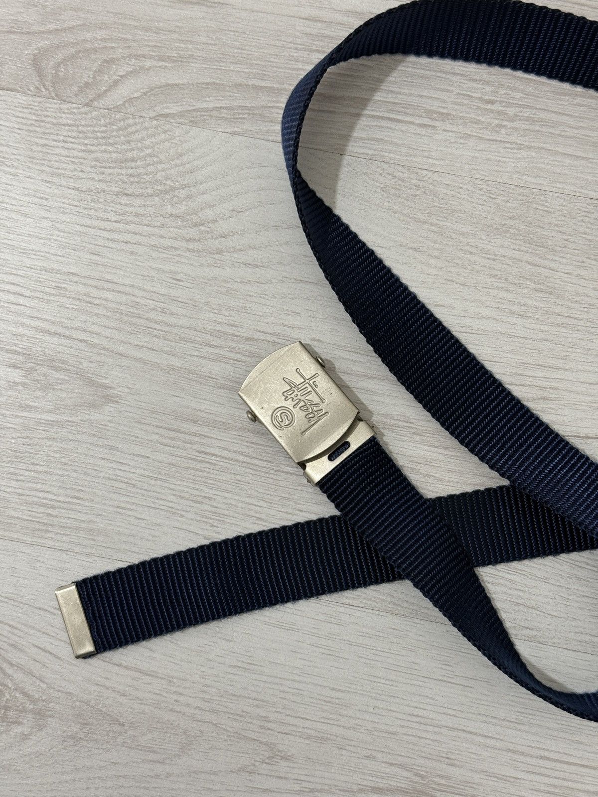 Stüssy: Lizard Texture Underlay Belt (Black) | DSMNY E-SHOP