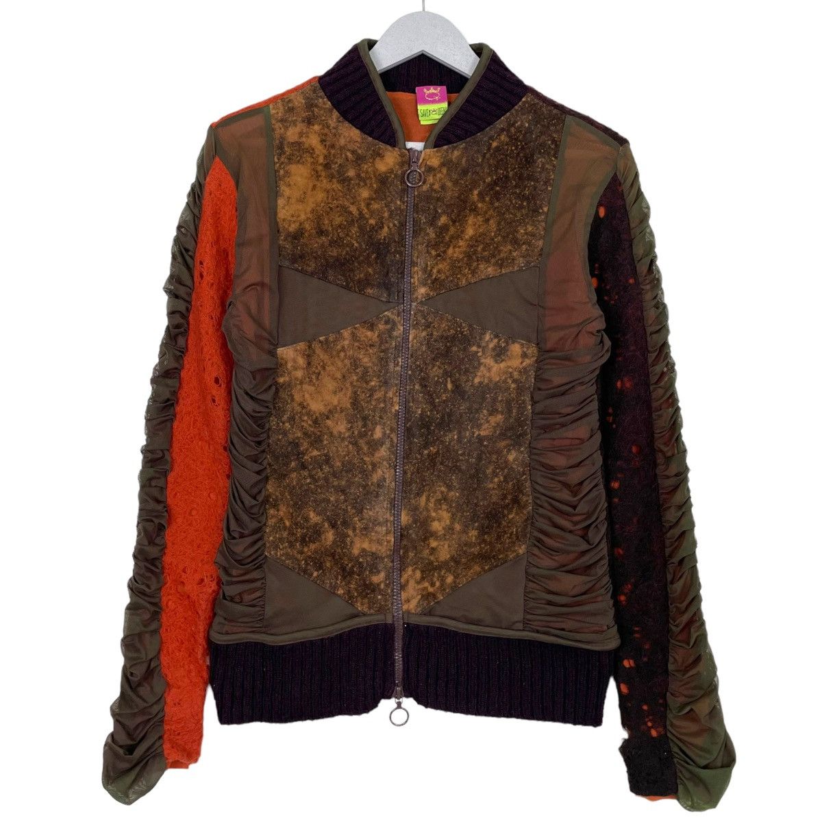 Designer × Jean Paul Gaultier 💥STQ MESH MOHAIR ZIPPER SWEATER JPG STYLE Size S / US 4 / IT 40 - 1 Thumbnail