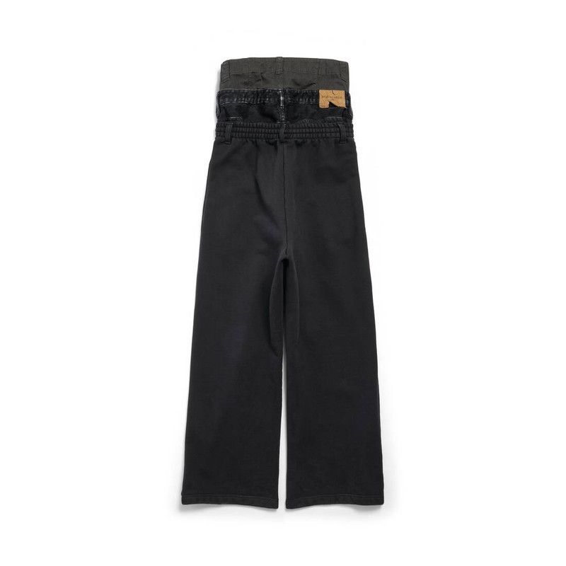Balenciaga o1w1db10426 Layered Jogging Pants in Black Size US 30 / EU 46 - 6 Thumbnail