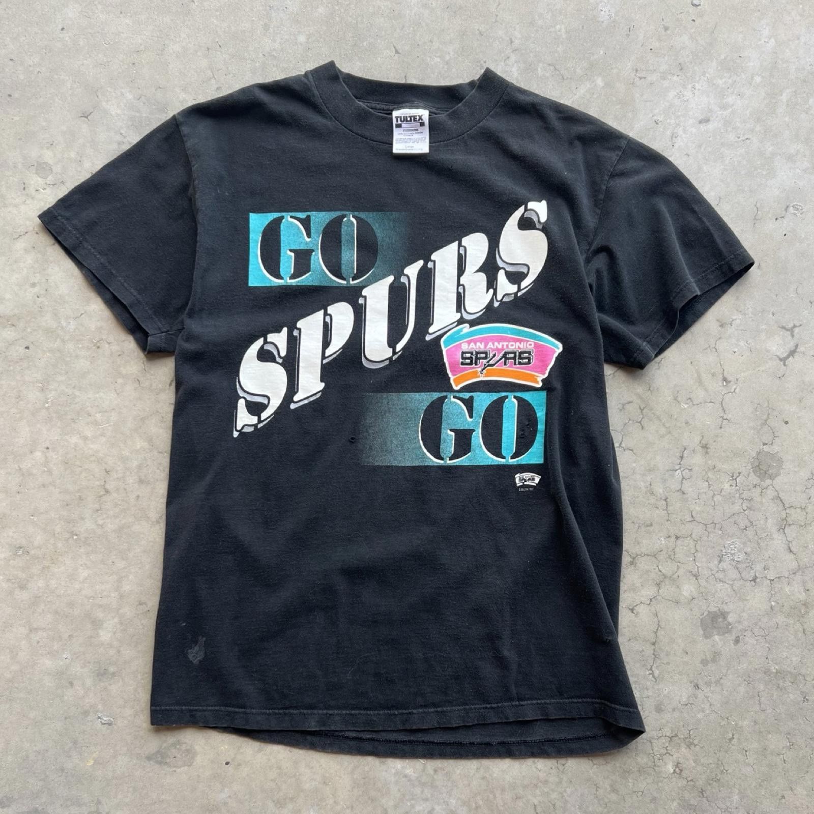 Tultex 90s Go Spurs Go Tee Vintage Rare Size US L / EU 52-54 / 3 - 1 Thumbnail