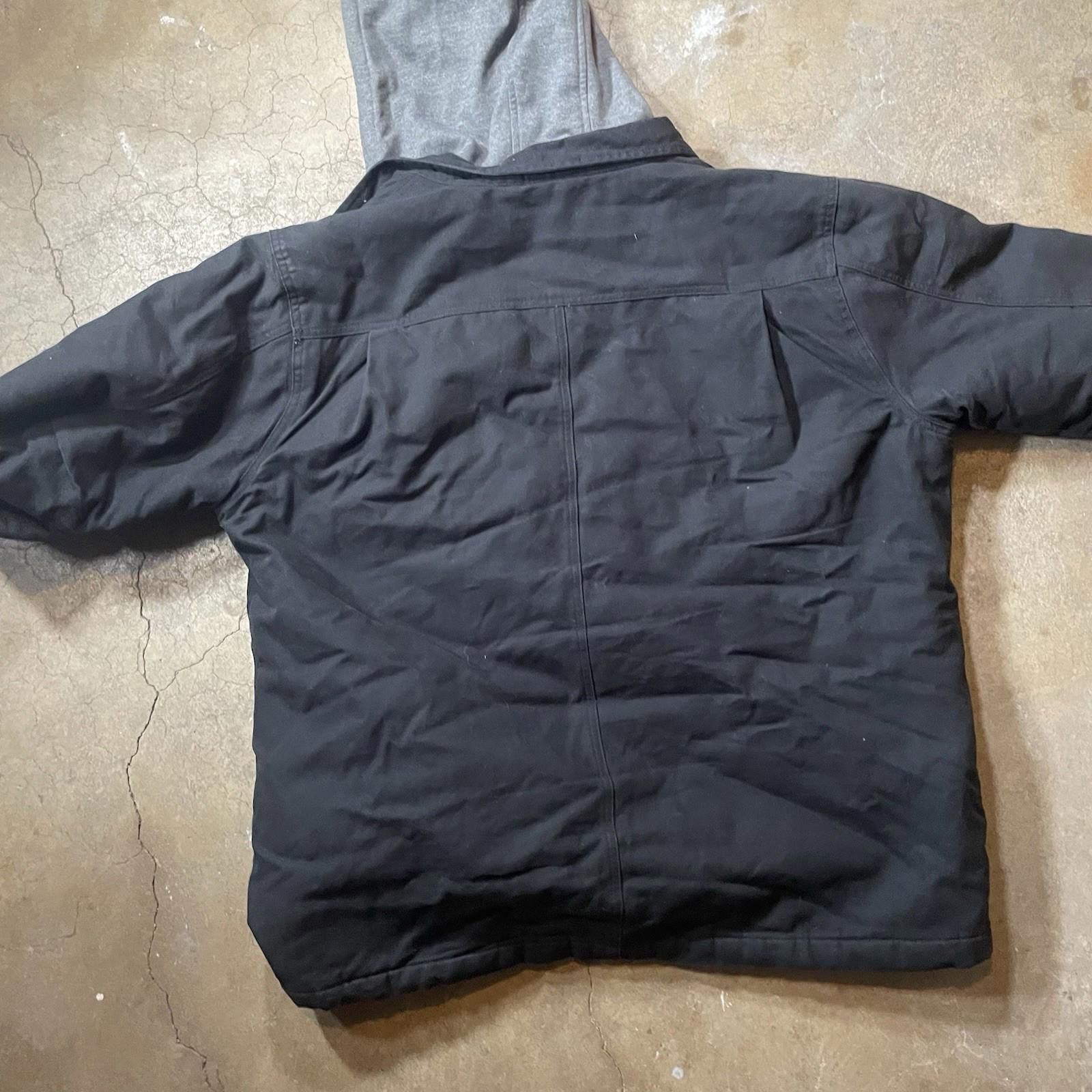 Dickies Dickies Black Workwear Canvas Button Zip Up Jacket Men's 2XL Size US XXL / EU 58 / 5 - 7 Thumbnail