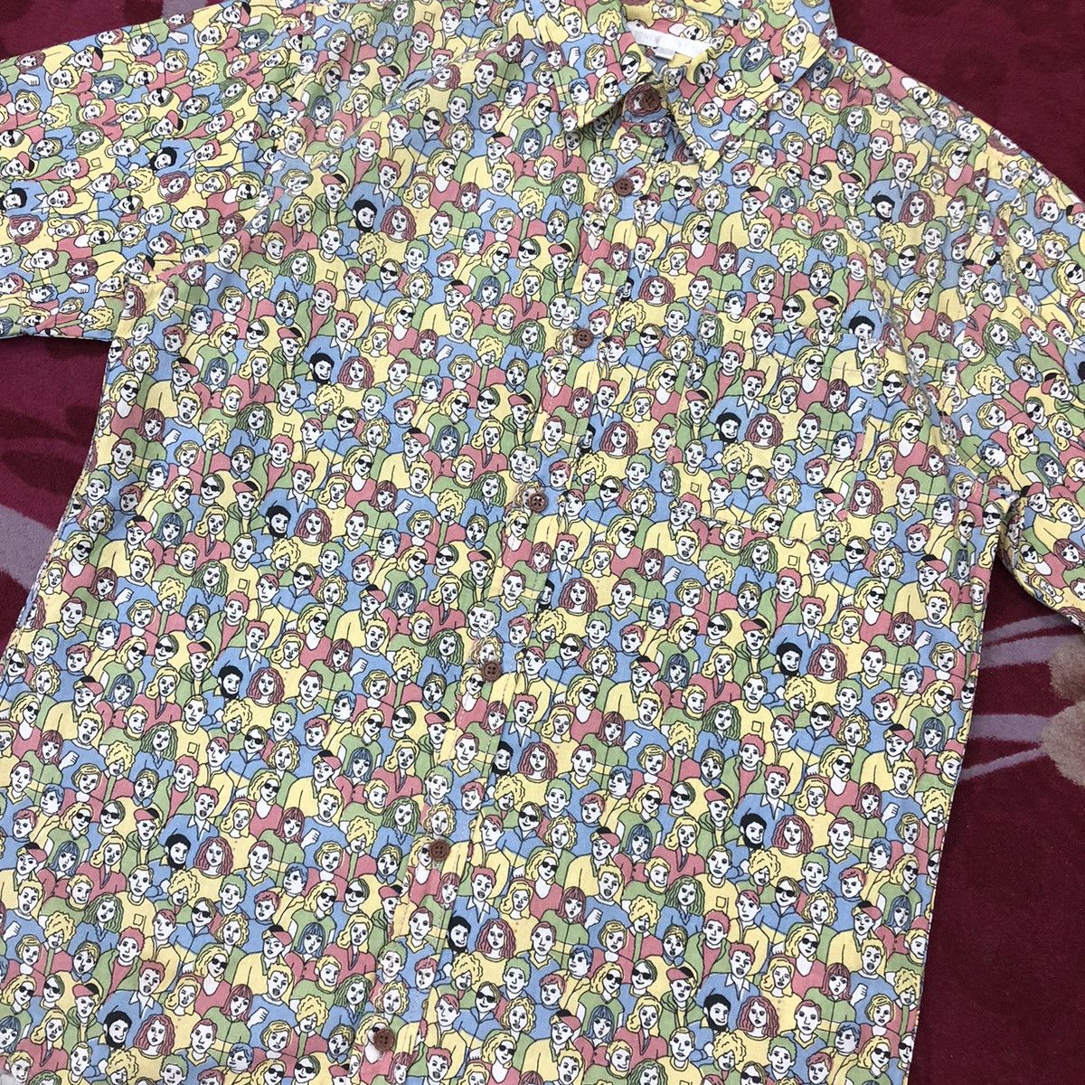 Japanese Brand Power To The People Fullprint Hippies Design Button Shirt Size US M / EU 48-50 / 2 - 3 Thumbnail