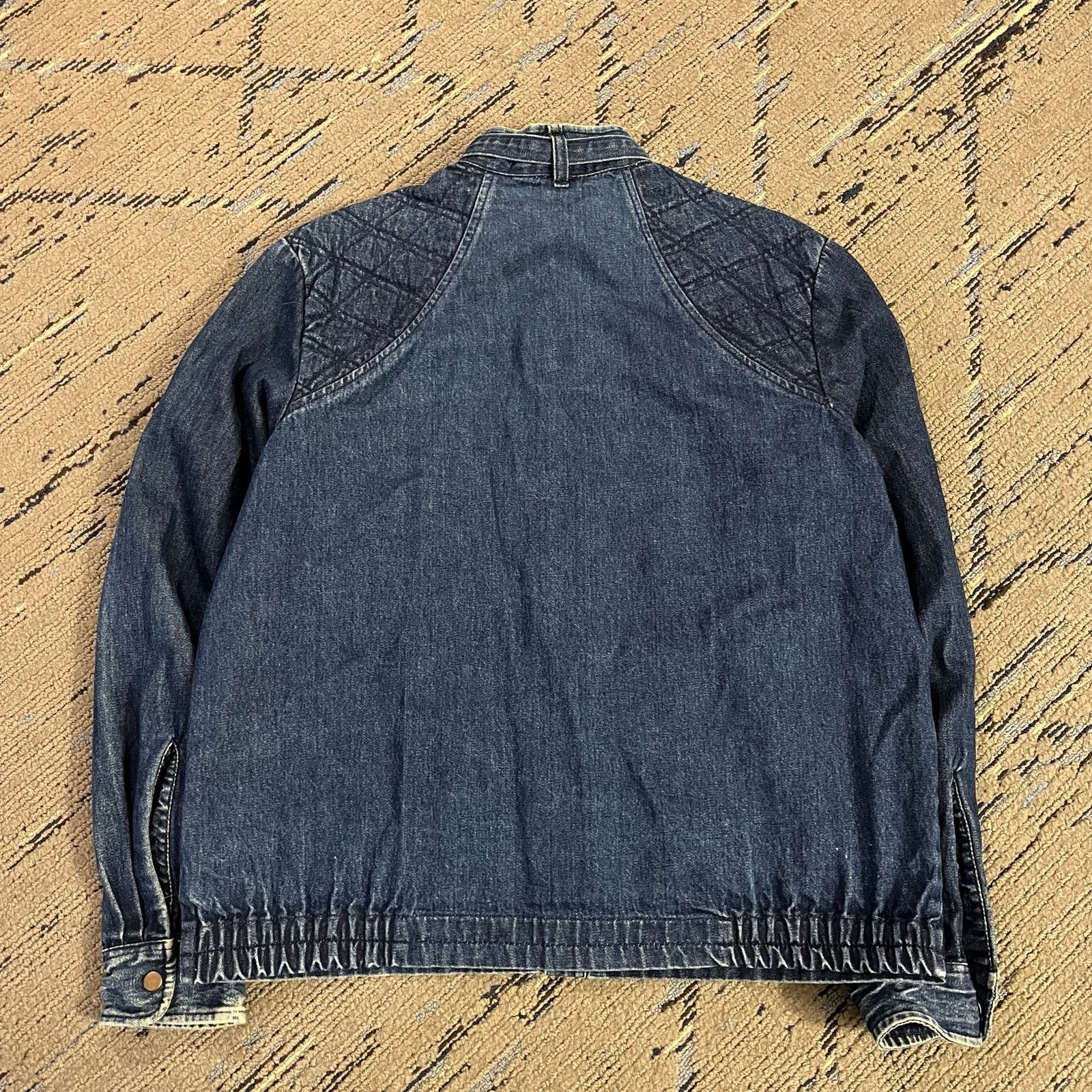 Other Vintage Santista Wegas Indigo Quilted Panel Denim Jacket Size M / US 6-8 / IT 42-44 - 2 Thumbnail