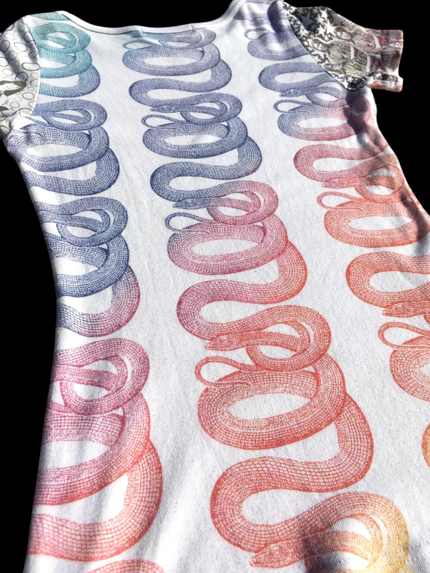 Hysteric Glamour Vintage 1990s Colorful Snake Print T Shirt