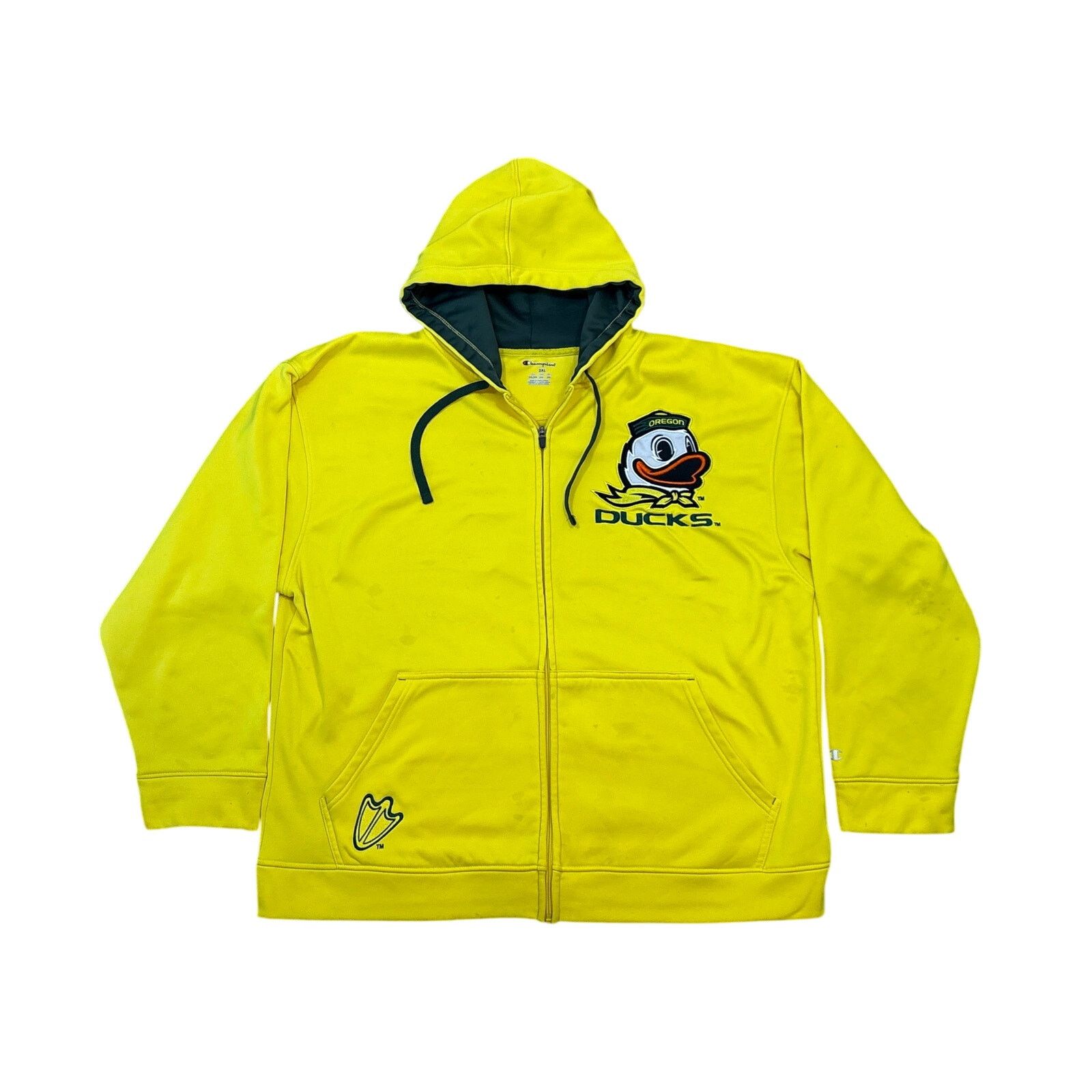 Champion Champion Oregon Ducks Yellow zip up embroidered patch logo Size US XXL / EU 58 / 5 - 1 Thumbnail
