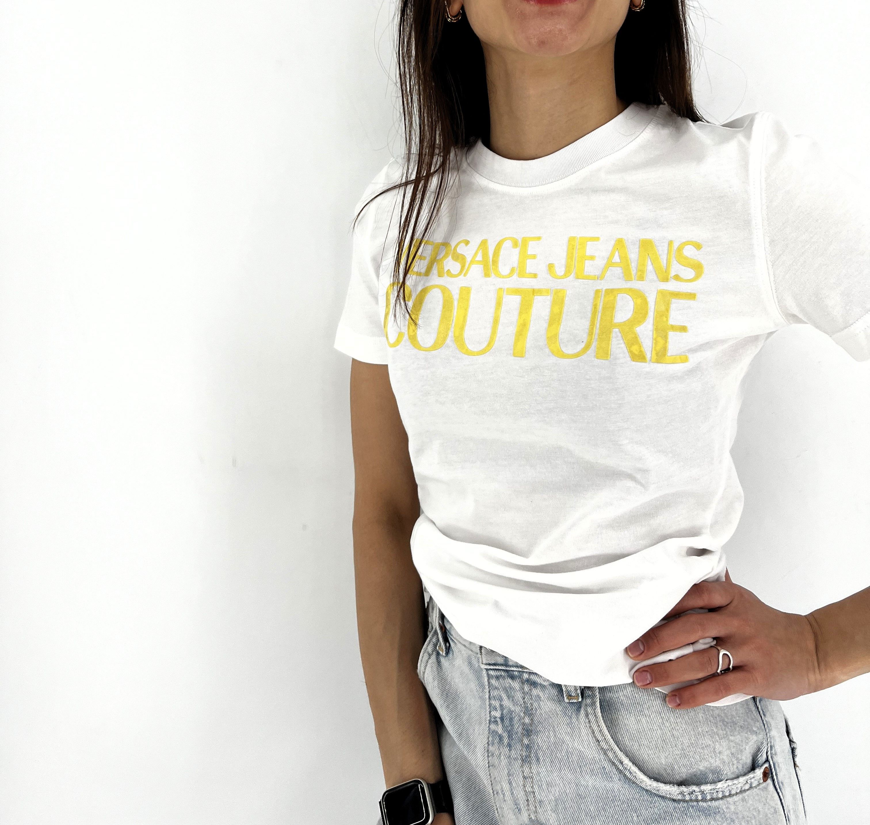 Versace VERSACE JEANS COUTURE GOLD LOGO T SHIRT-WHITE Size M / US 6-8 / IT 42-44 - 3 Thumbnail