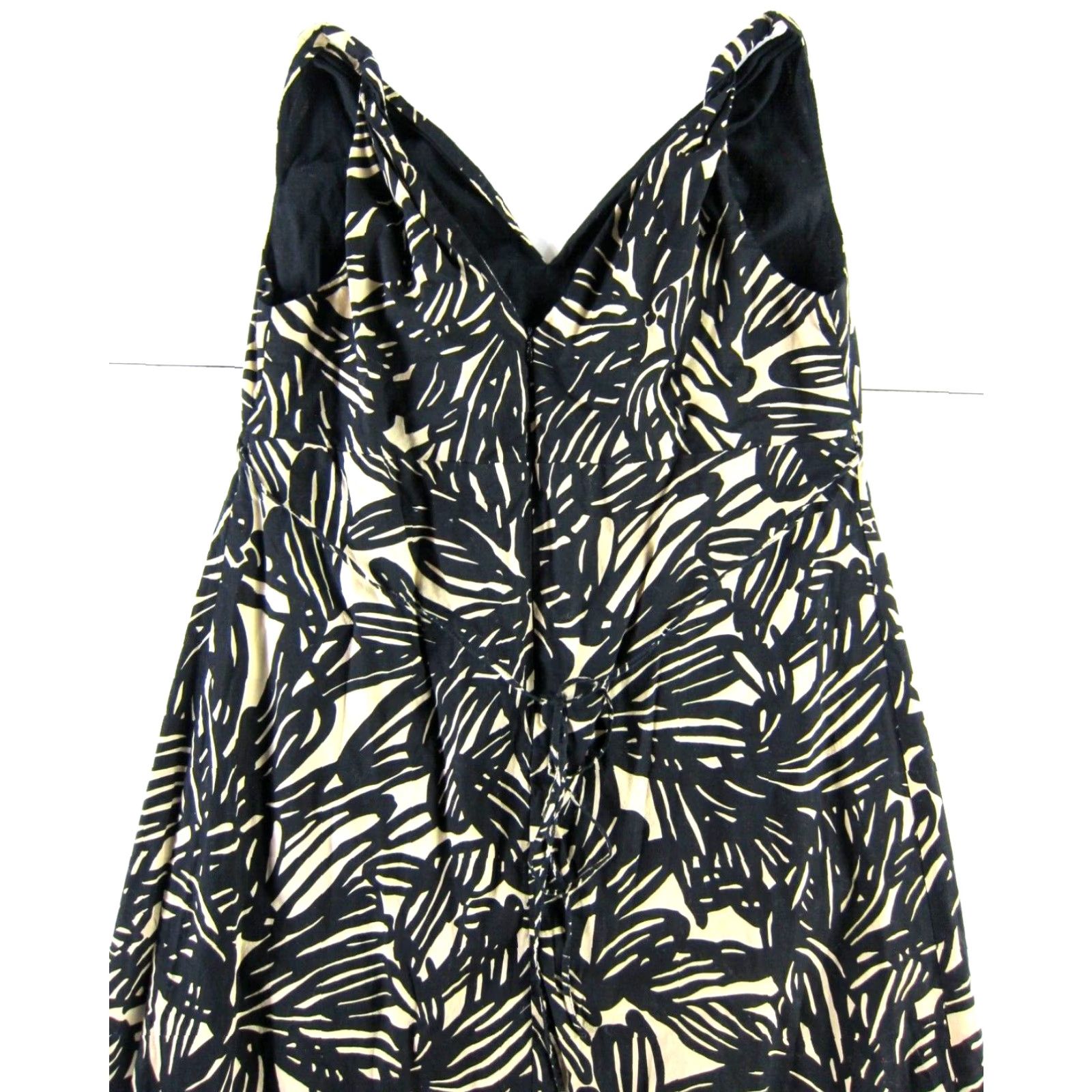 Gap VINTAGE Gap Maternity 100% Cotton Black Beige Floral Long Tank Maxi Pregnancy Dress 2 Size XS / US 0-2 / IT 36-38 - 4 Thumbnail