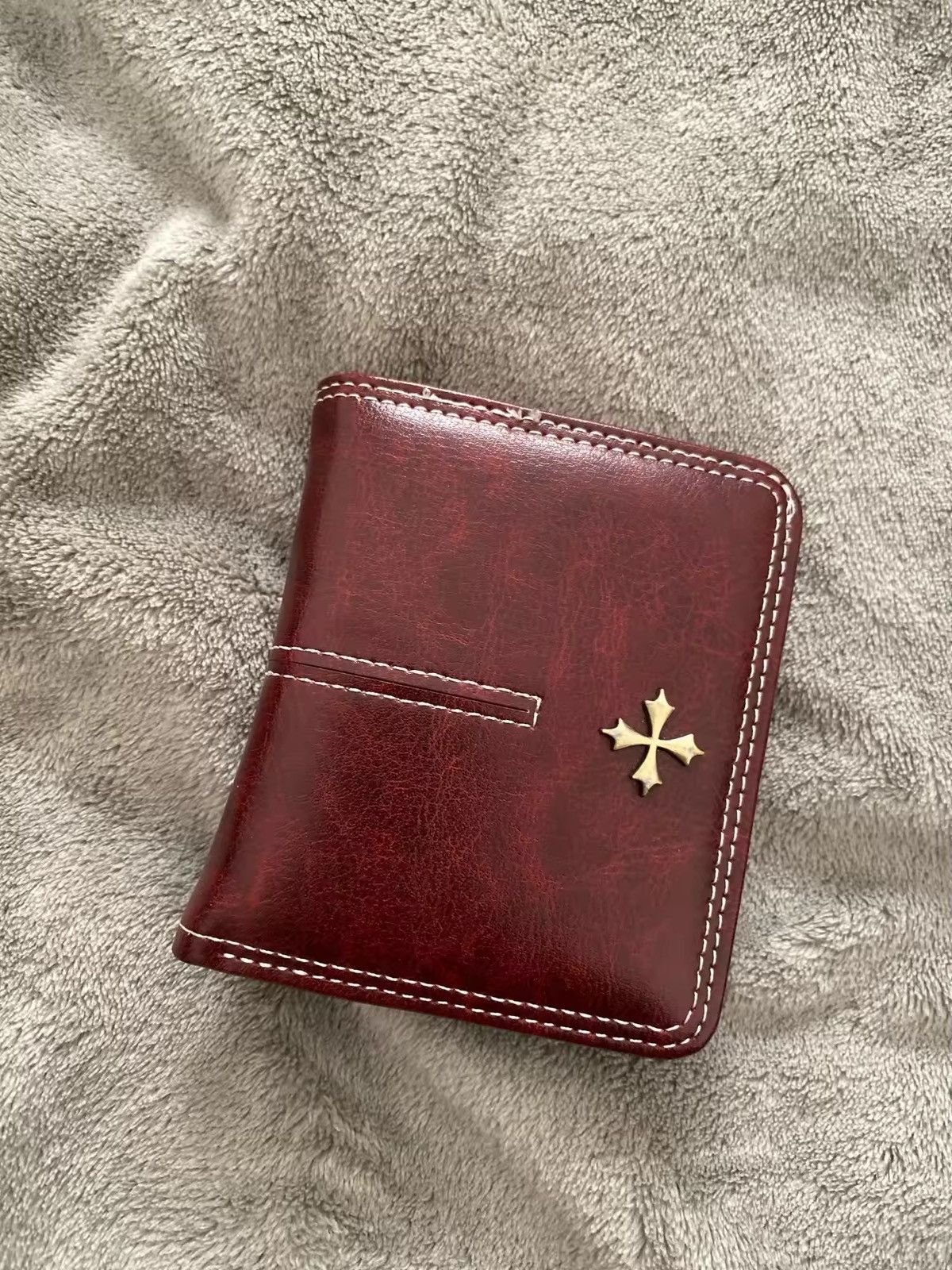 Japanese Brand PU Leather Cross Wallet (burgundy) Size ONE SIZE - 3 Thumbnail