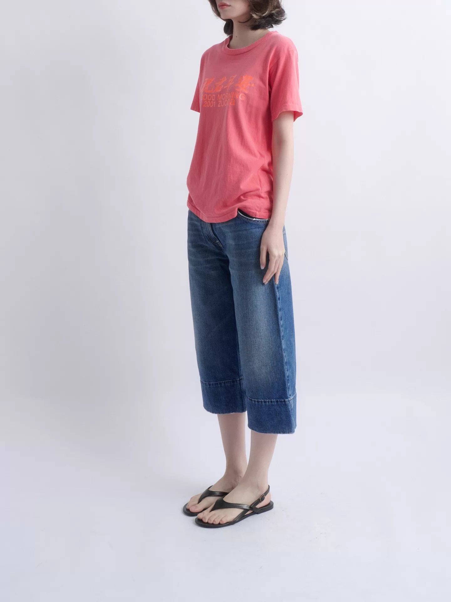 Chloe CHLOE Phoebe Philo 04ss Washed Denim Cropped Wide-Leg Pant Size 24" / US 00 / IT 34 - 3 Thumbnail