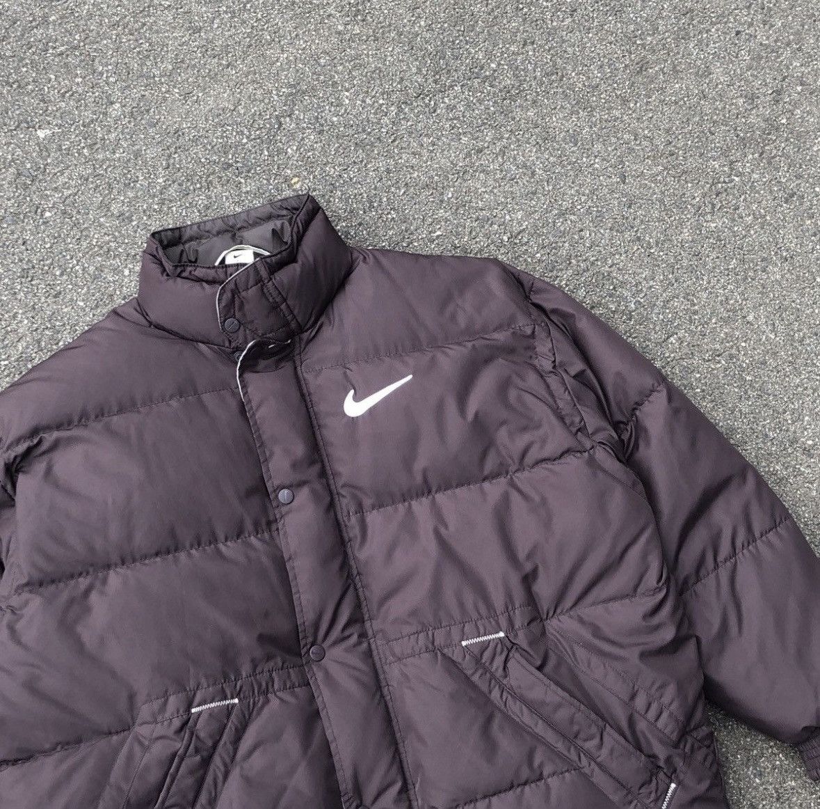 Nike Vintage Nike Puffer Big Swoosh Size US L / EU 52-54 / 3 - 3 Thumbnail